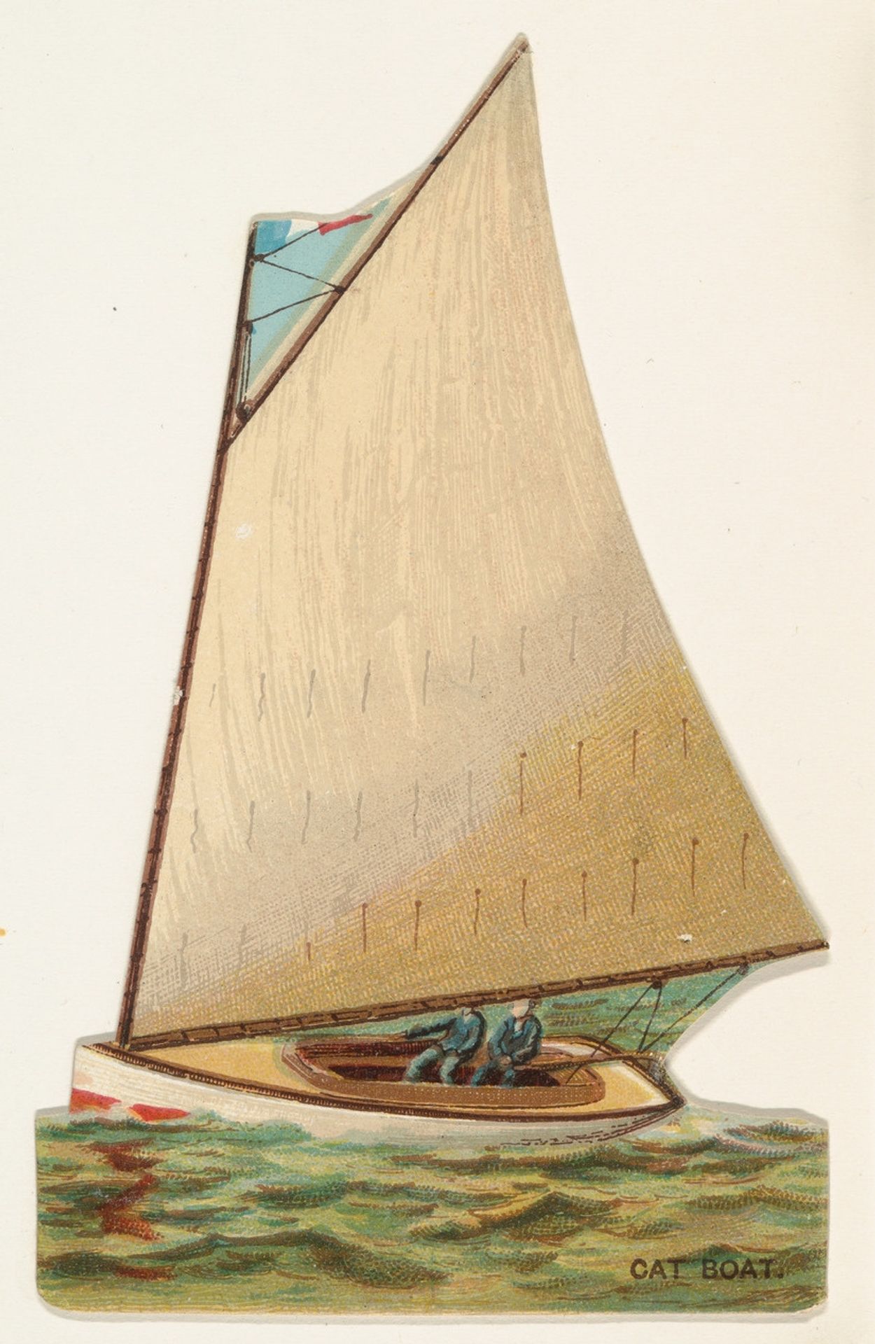 Cat Boat, from the Types of Vessels series (N139) issued by Duke Sons & Co. to promote Honest Long Cut Tobacco by W. Duke, Sons & Co.