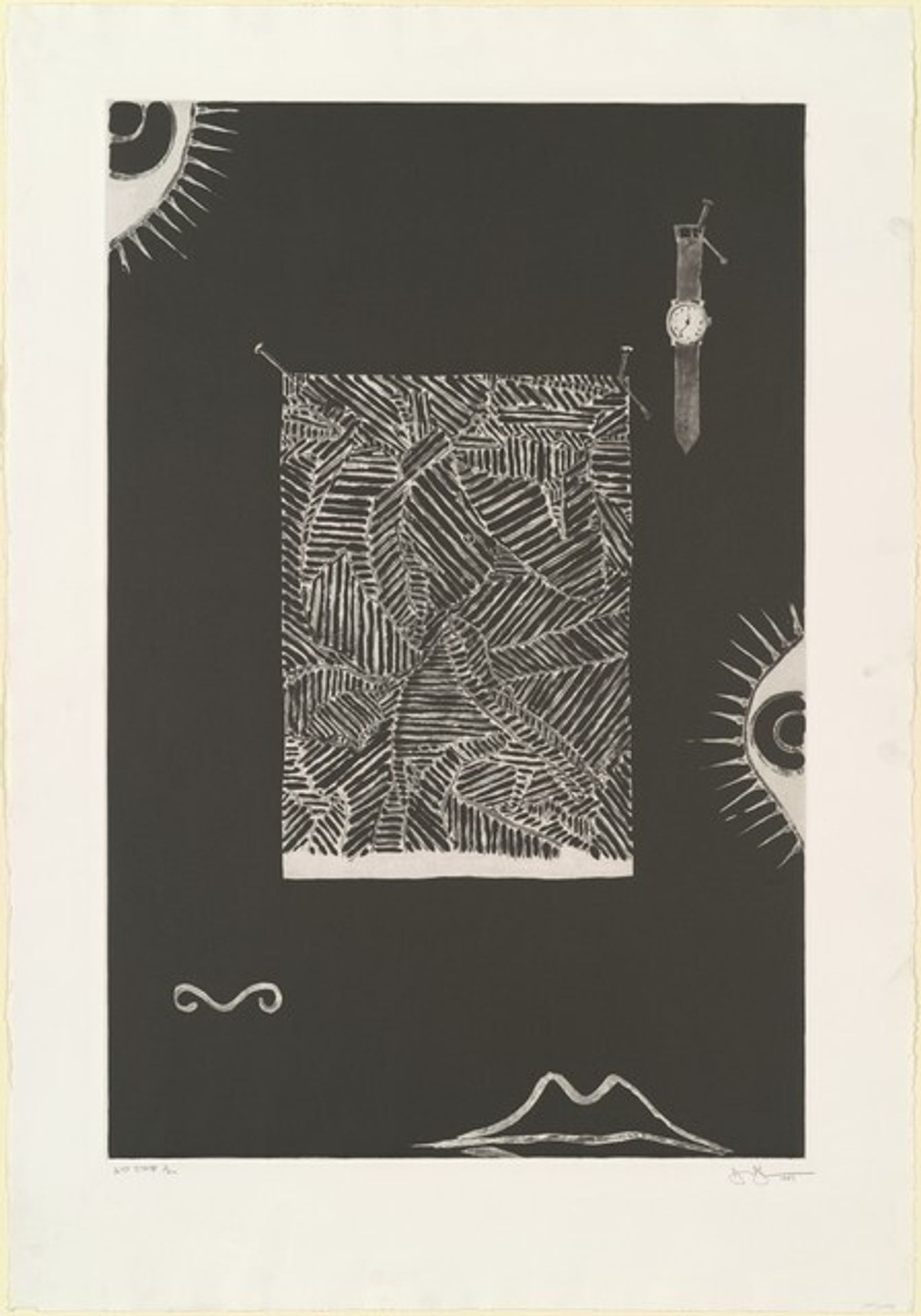 Face with Watch [2nd state 1/2] by Jasper Johns