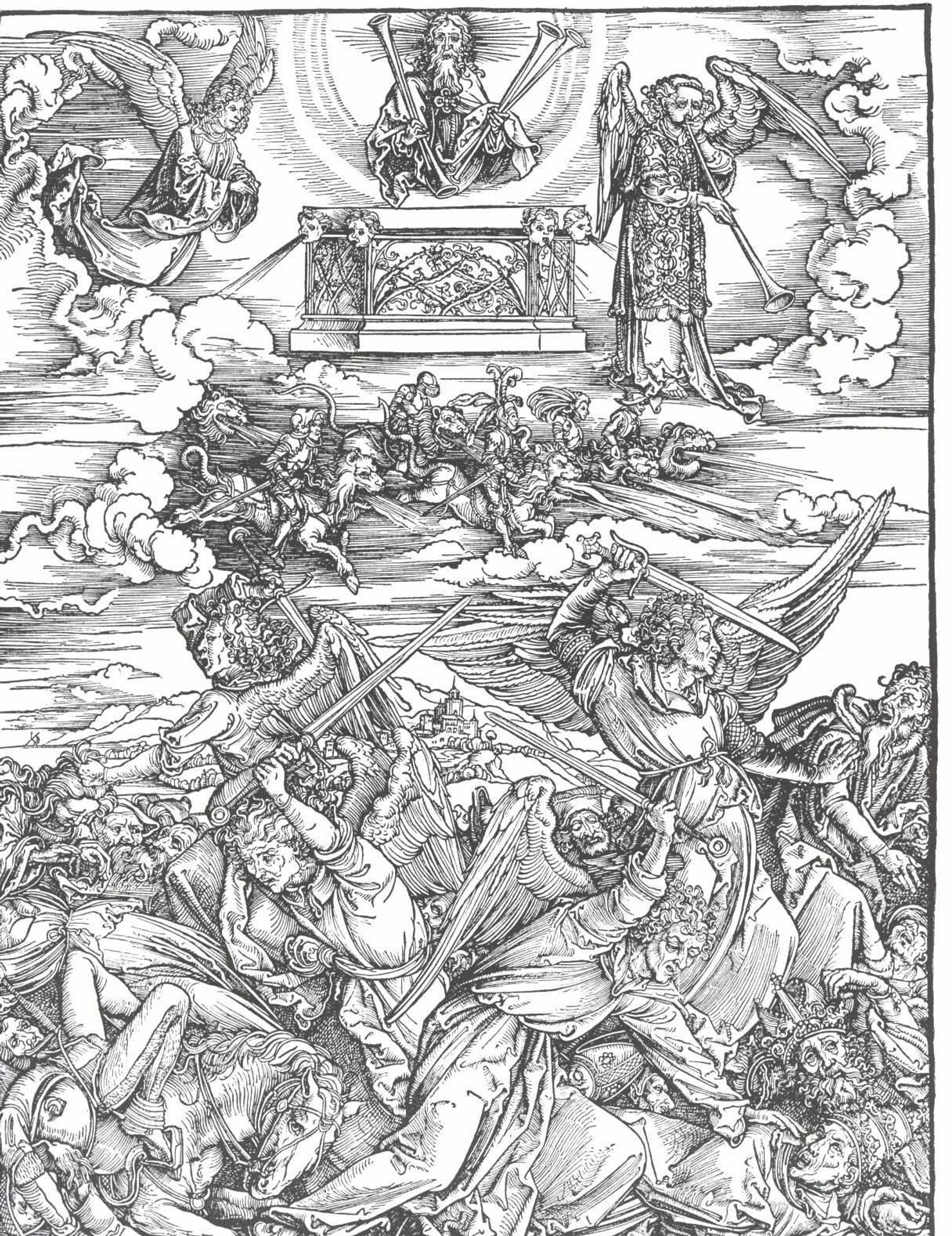The Battle of the Angels by Albrecht Durer