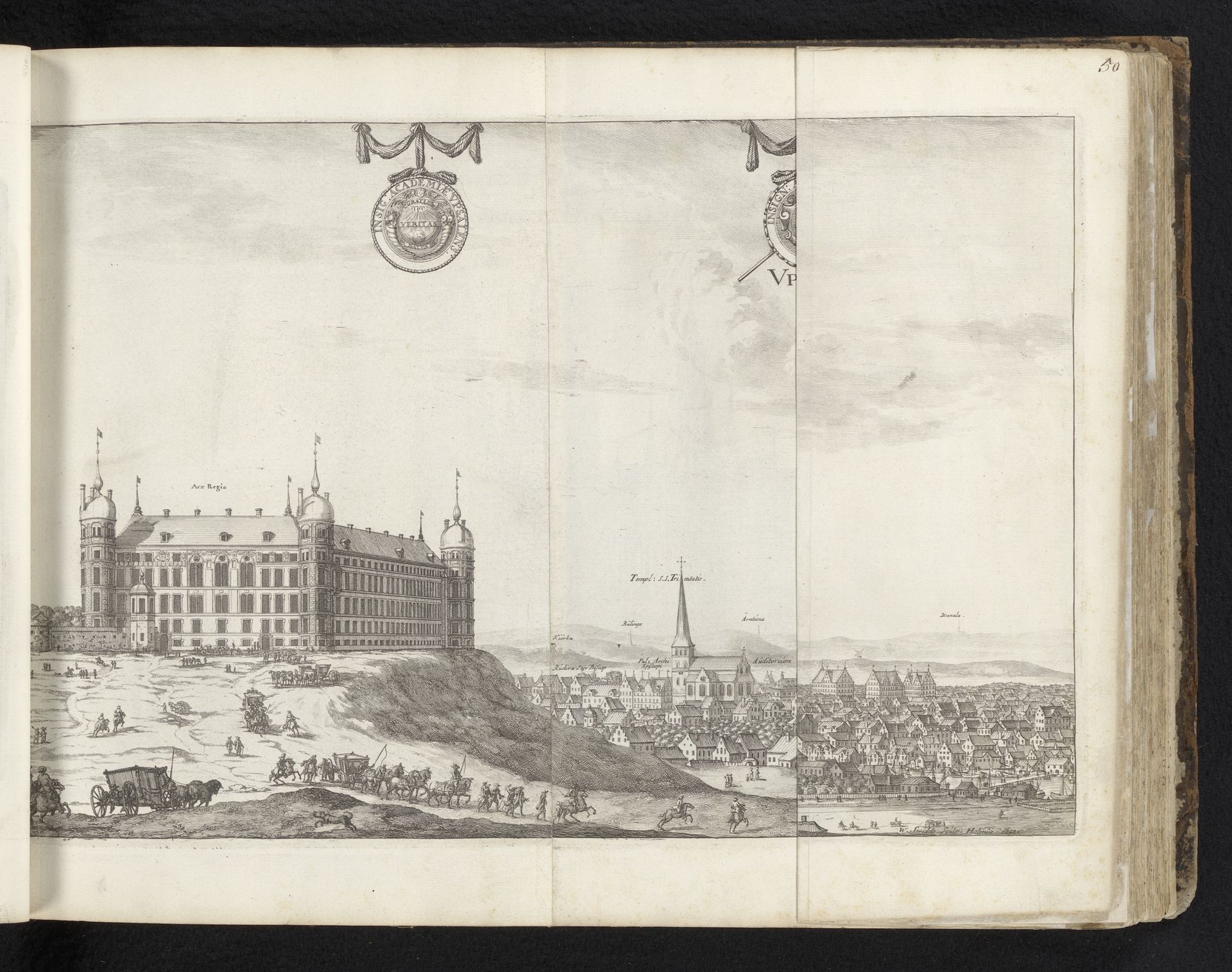 Gezicht op Uppsala by Willem Swidde