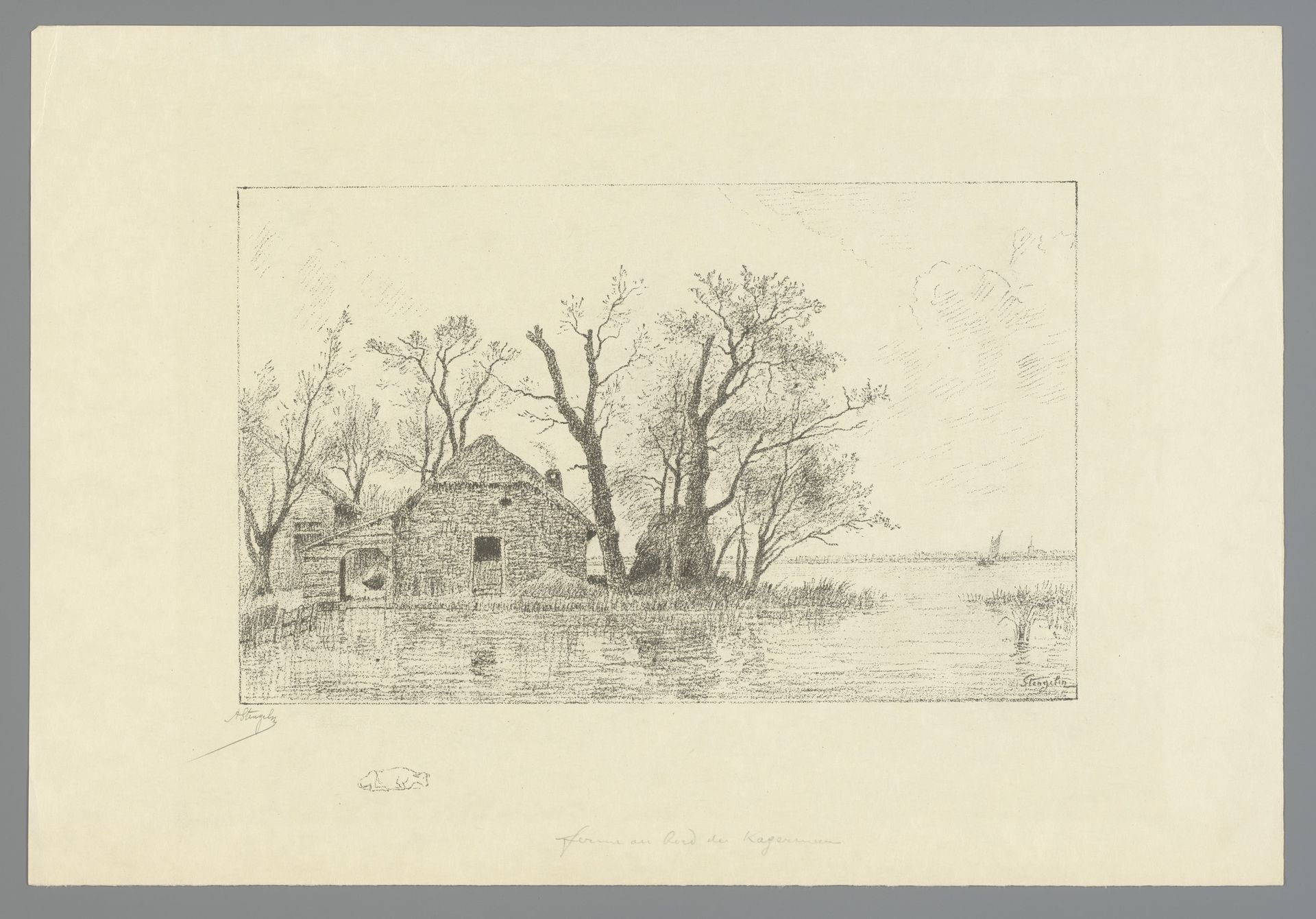 Boerderij bij de Kagerplas by Alphonse Stengelin