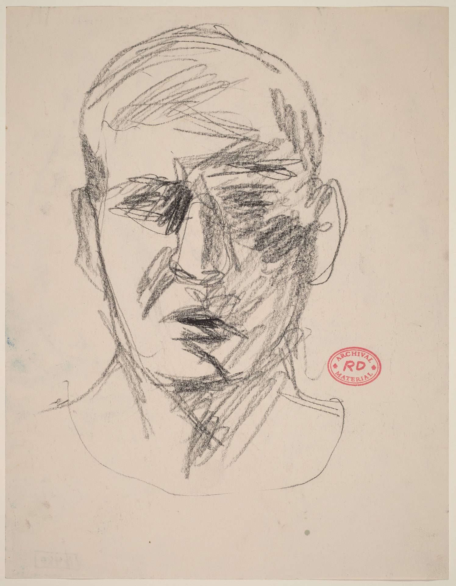 Untitled [head of a man: front view] by Richard Diebenkorn