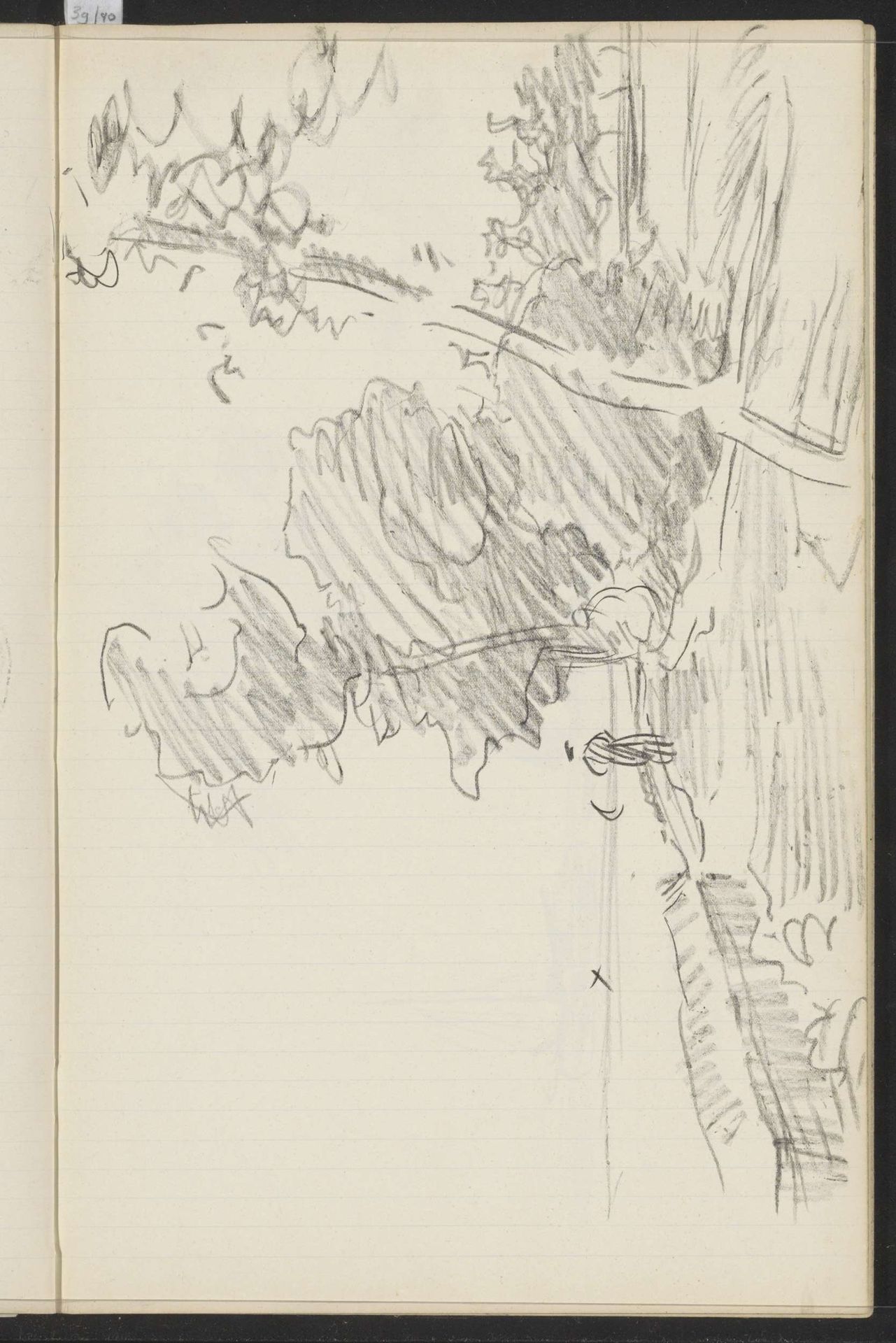 Figuren bij een reeks bomen aan de waterkant by Willem Bastiaan Tholen