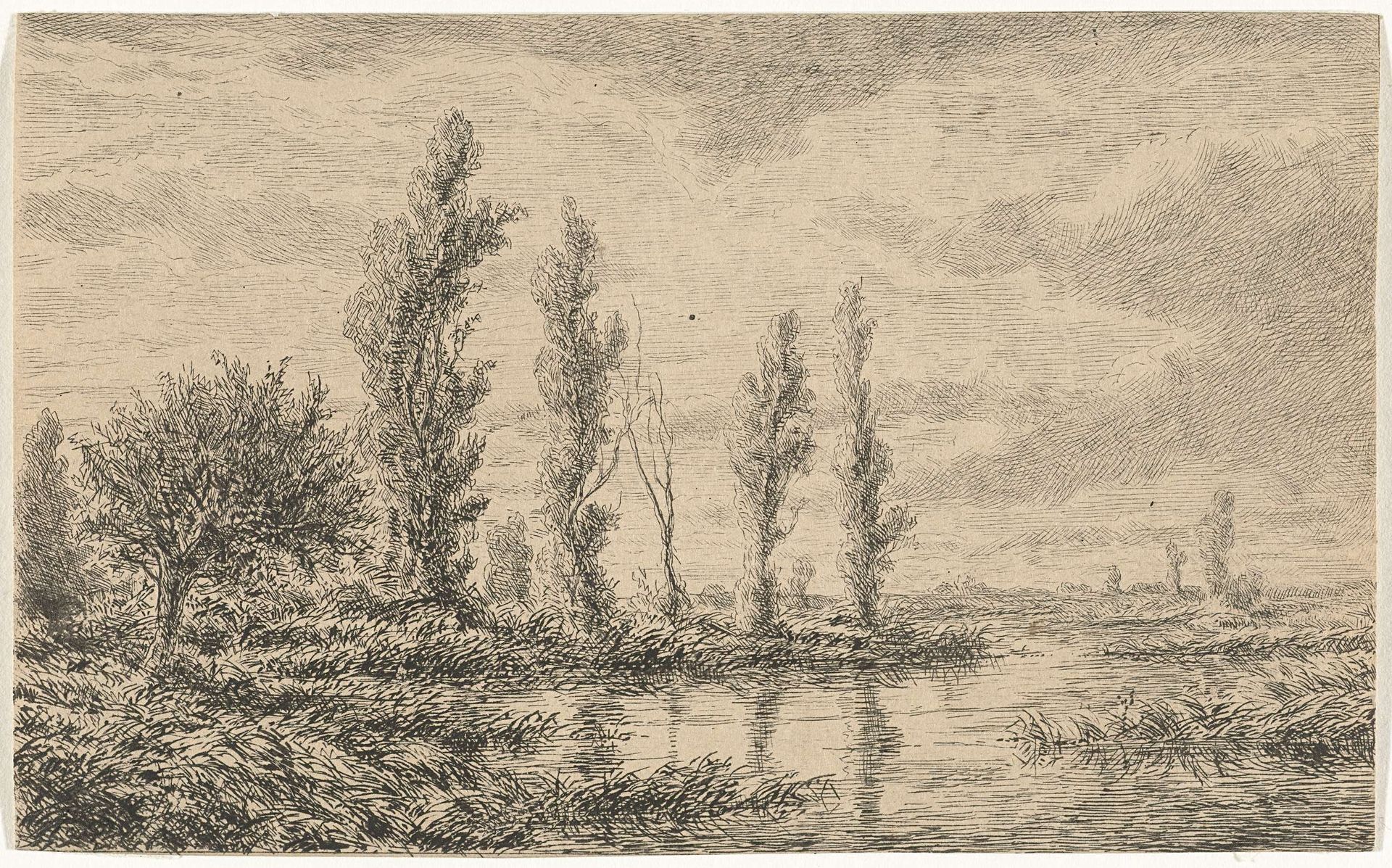 Rivierlandschap by Adrianus van Everdingen