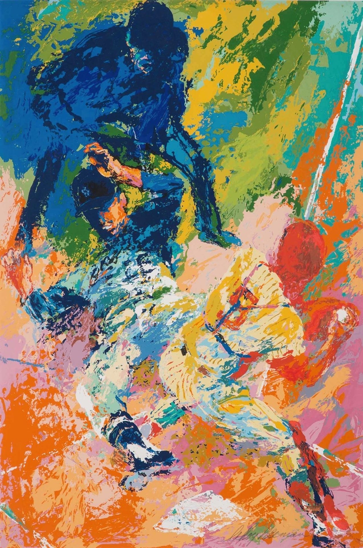 Sliding Home by LeRoy Neiman