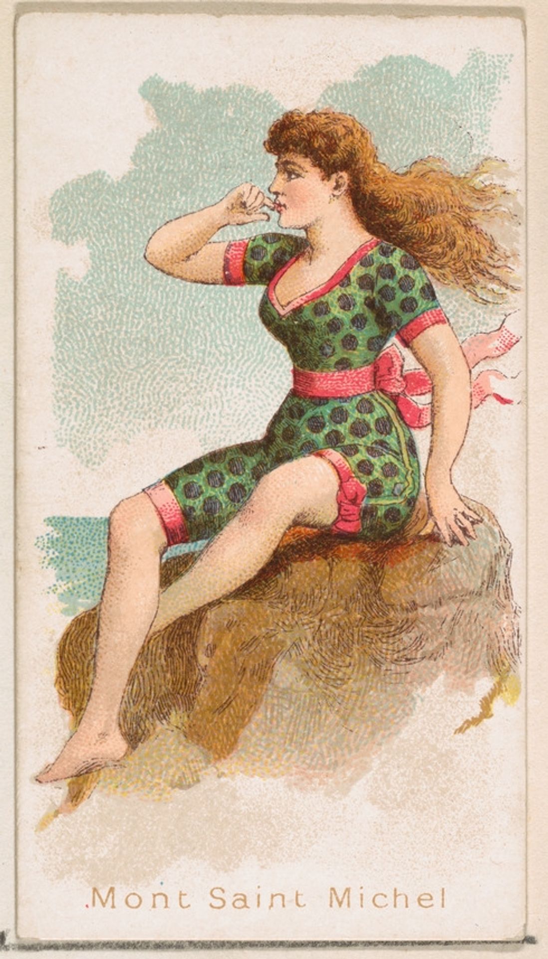 Mont Saint Michel, from the Fancy Bathers series (N187) issued by Wm. S. Kimball & Co. by William S. Kimball & Company