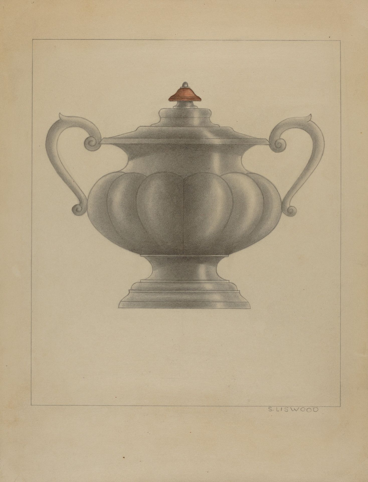 Pewter Sugar Bowl by Sidney Liswood