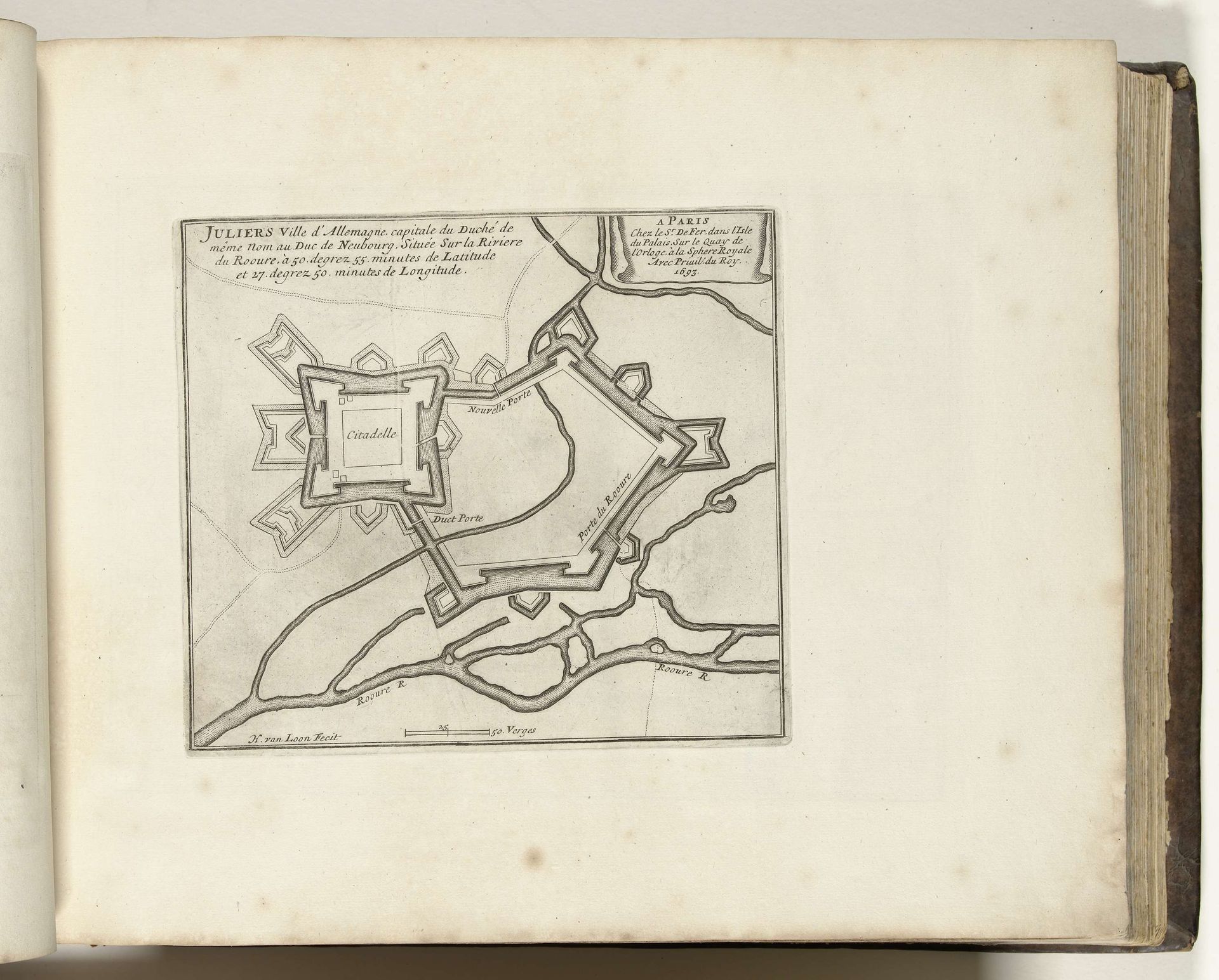 Plattegrond van Jülich, 1693 by Harmanus van Loon