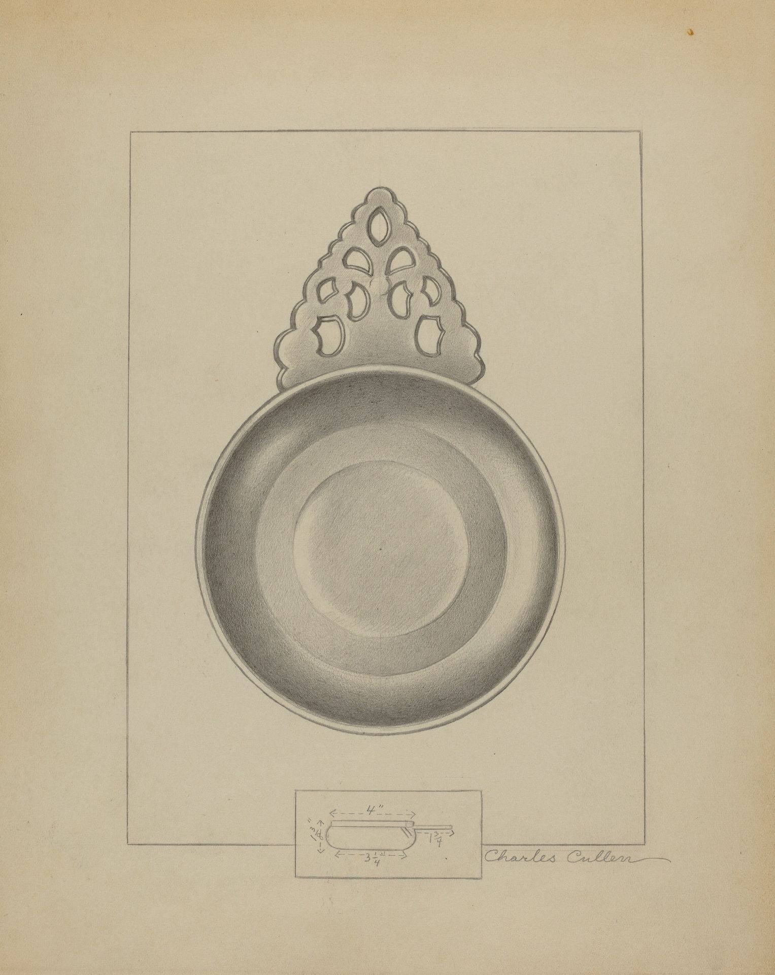 Pewter Porringer by Charles Cullen
