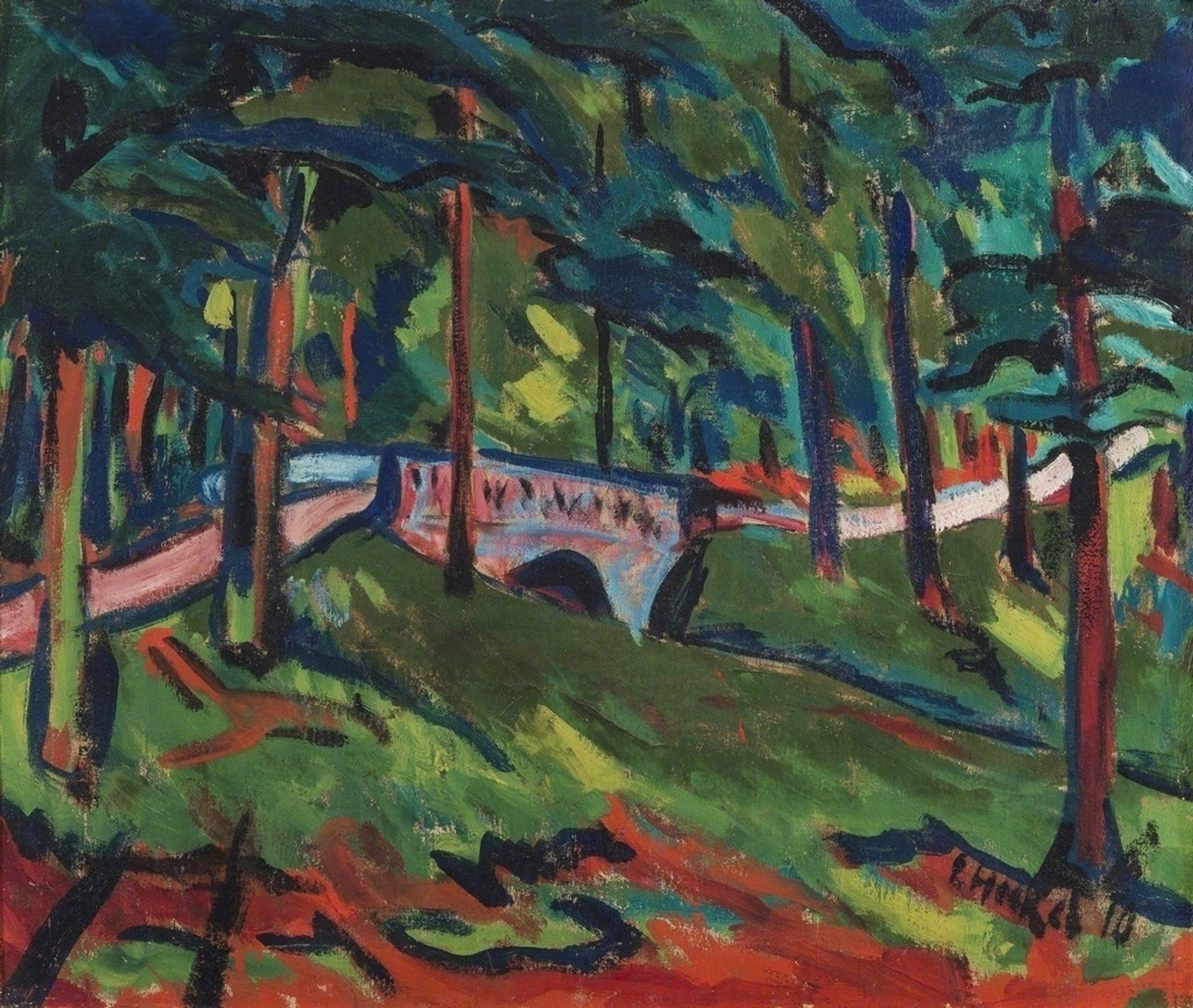 Park Landscape by Erich Heckel