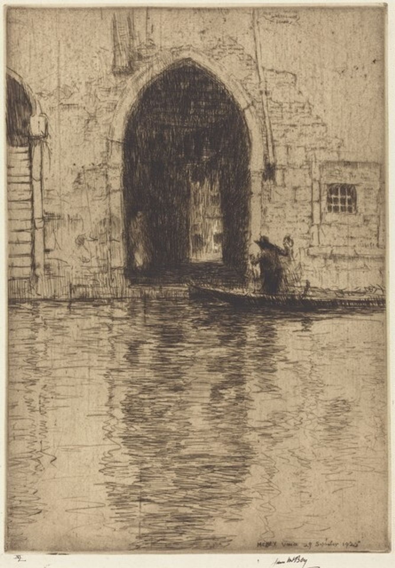 Sotto Portico, Venice by James McBey