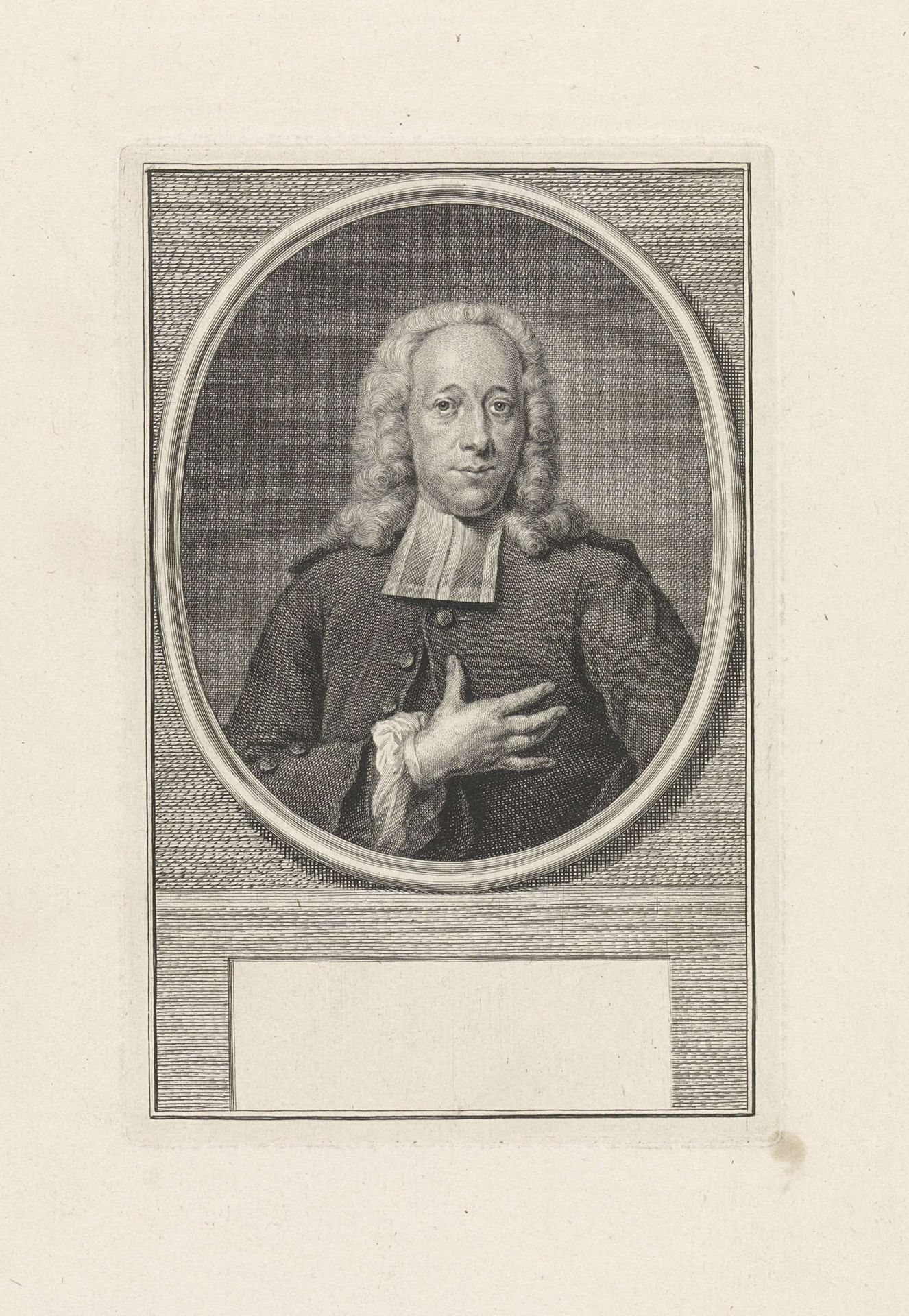 Portret van Johan Temmink by Jacob Houbraken