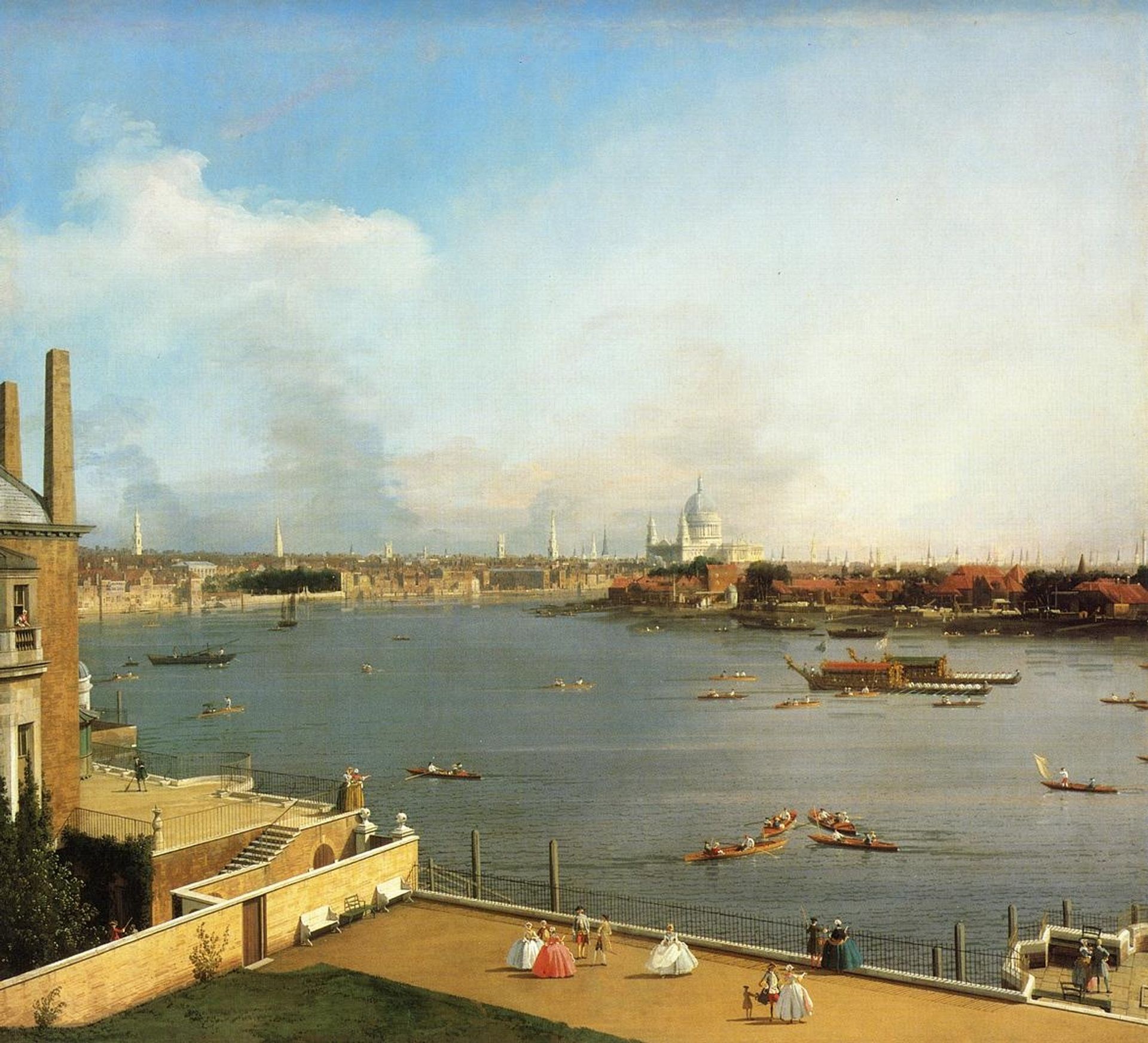 The Thames and the City of London from Richmond House by Canaletto