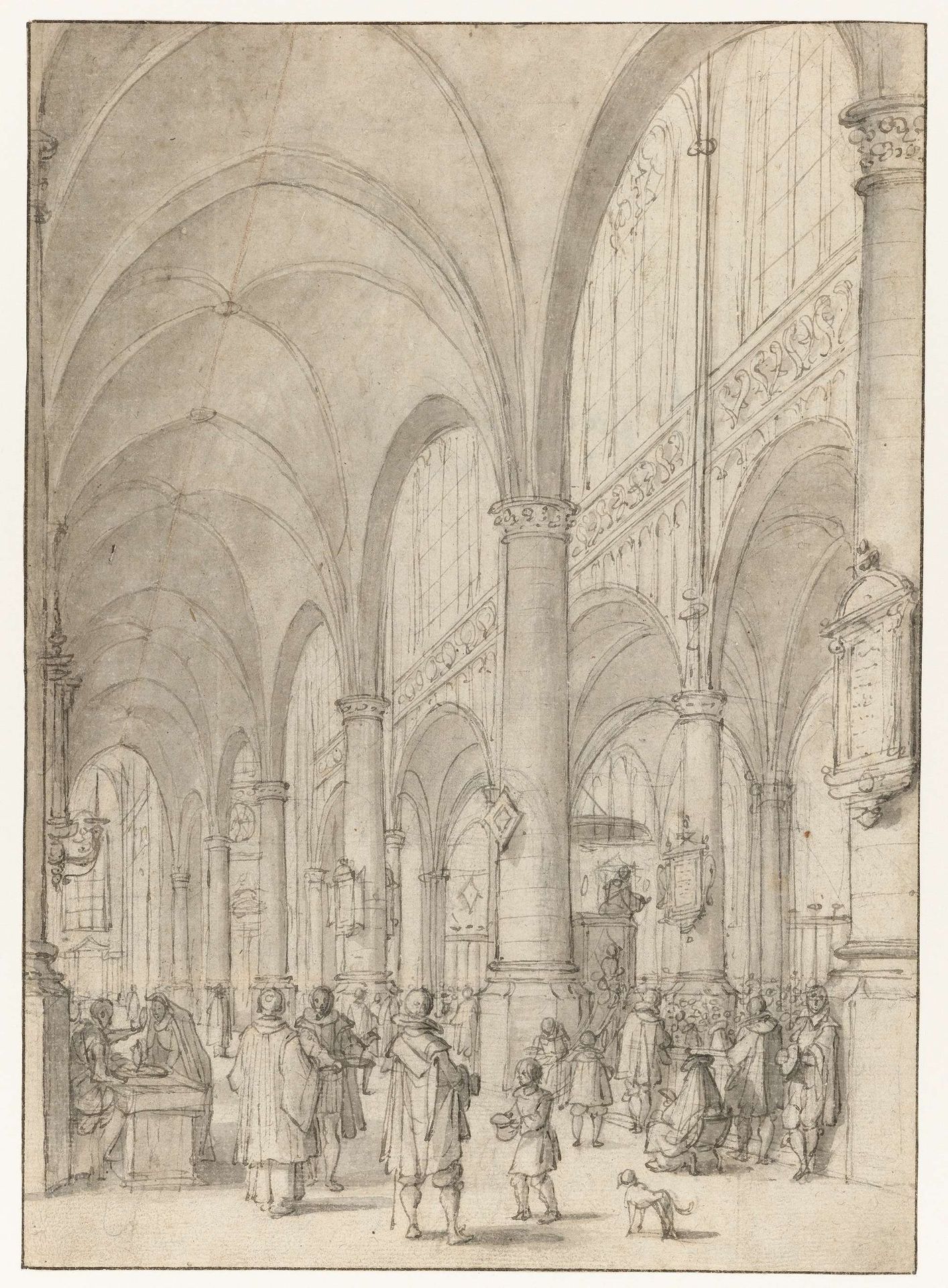 Interieur van de Sint-Jacobskerk te Antwerpen by Daniel de Blieck