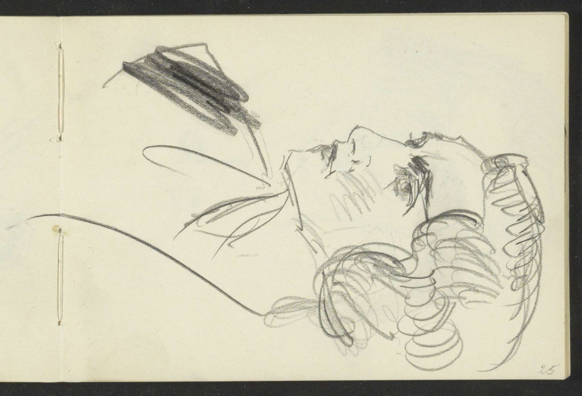 Vrouwenhoofd, in profiel by Isaac Israels