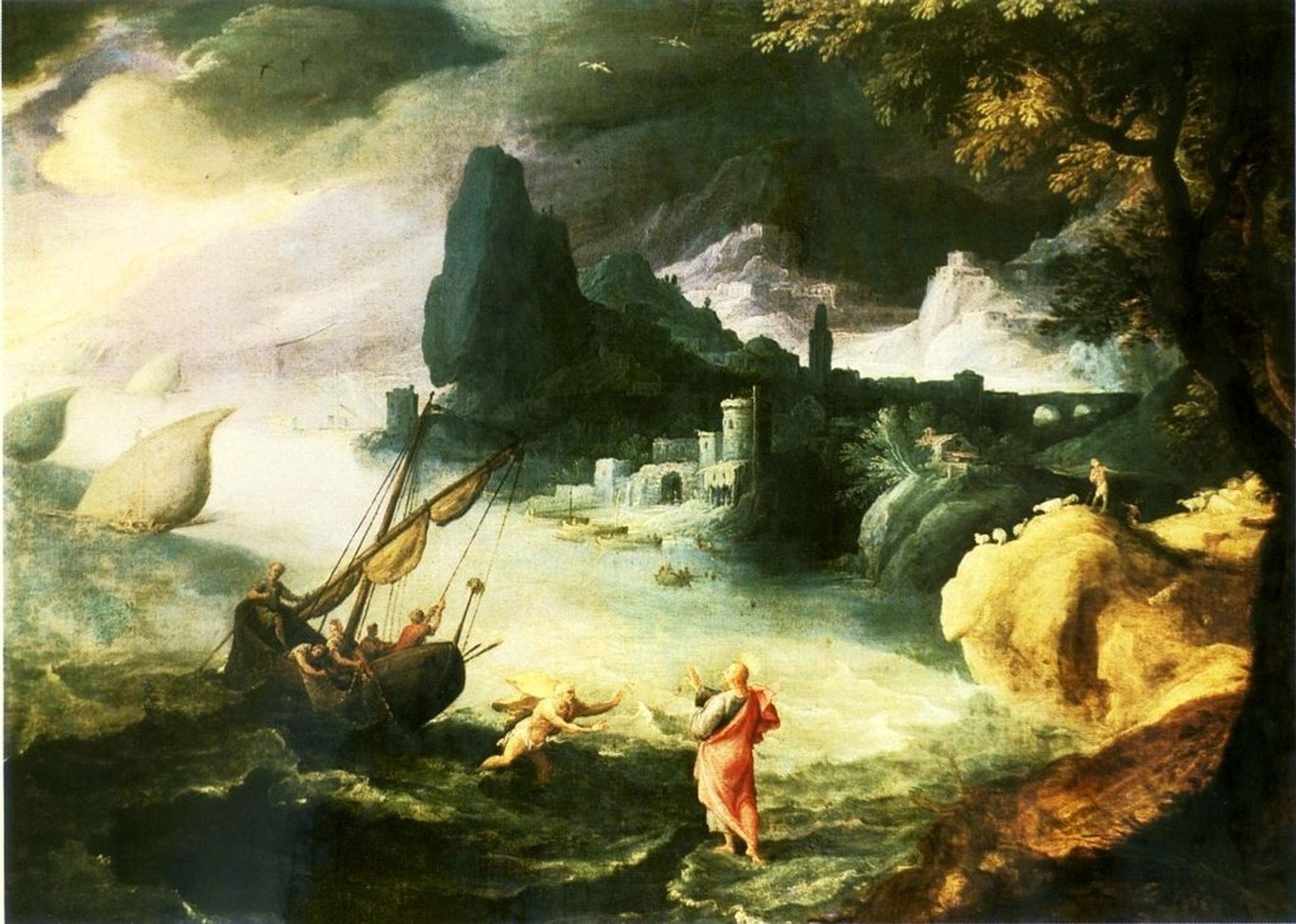 Jesus walking on the Sea of Galilee by Paul Bril