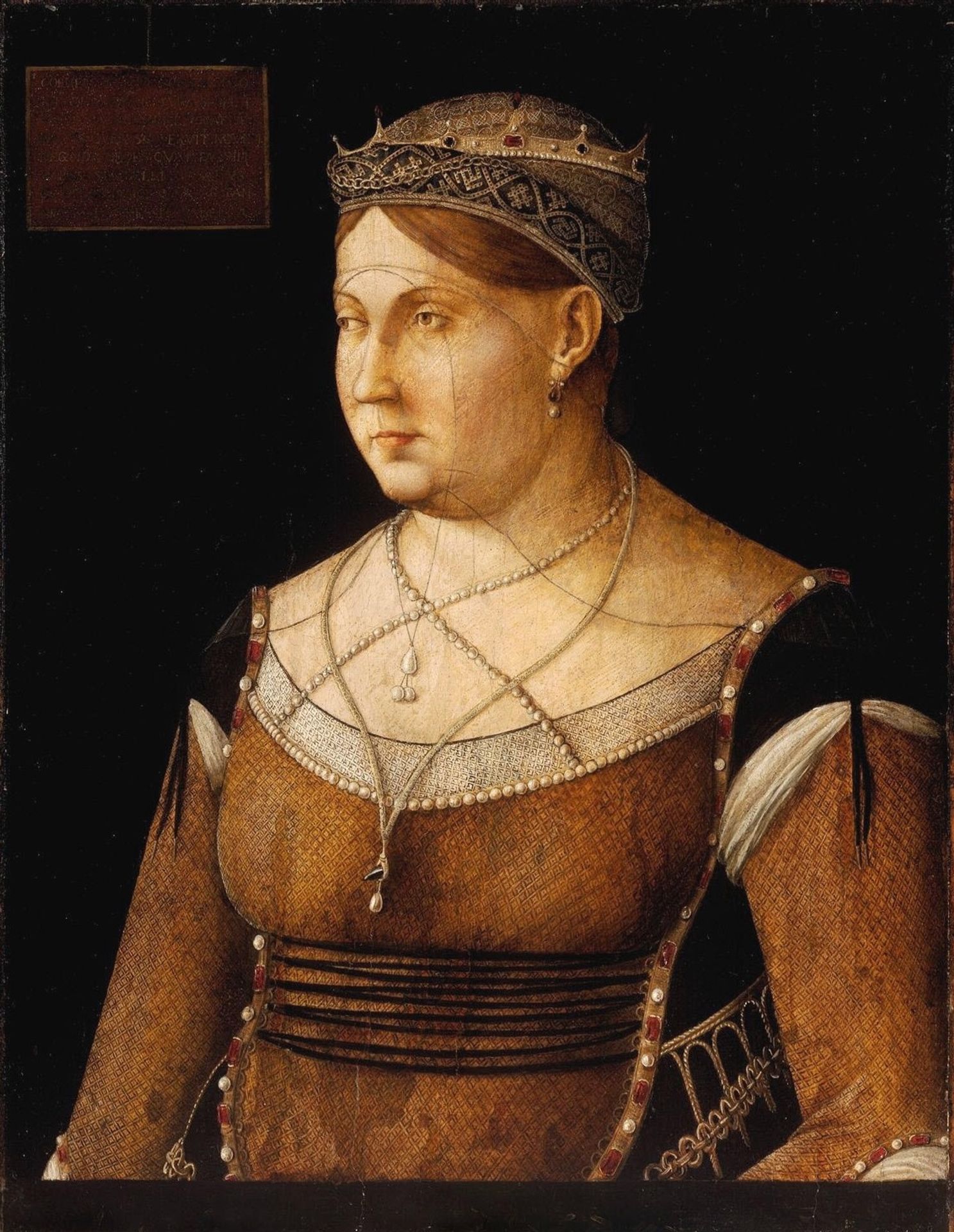 Portrait of Catherine Cornaro Queen of Cyprus by Gentile Bellini