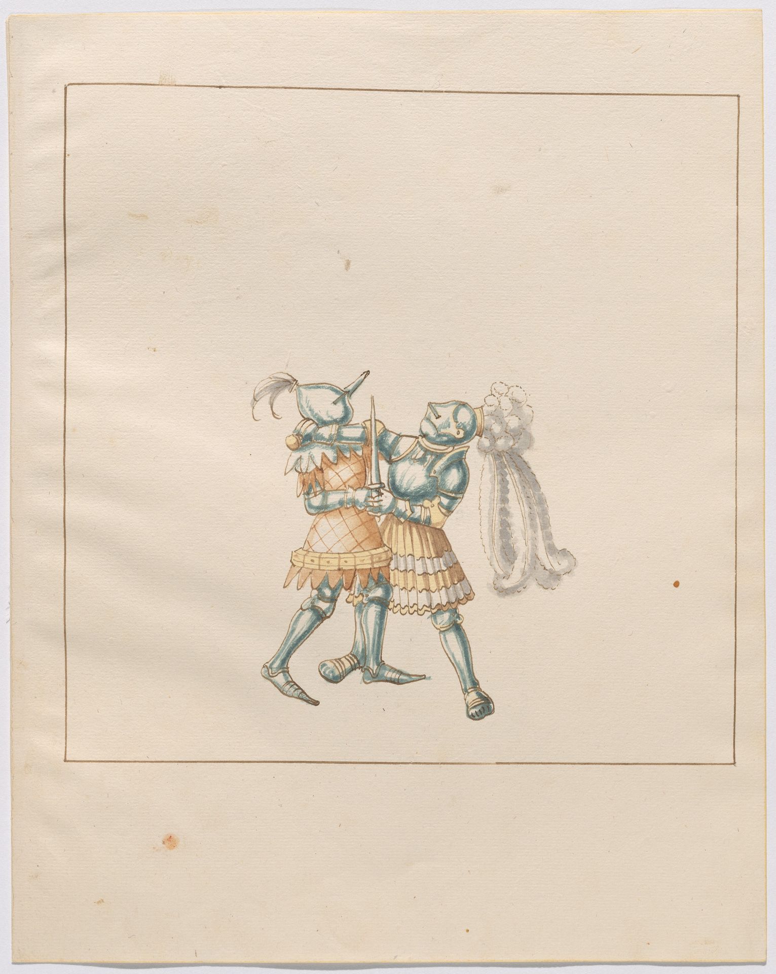 Foot Combat with Daggers by Anonymous