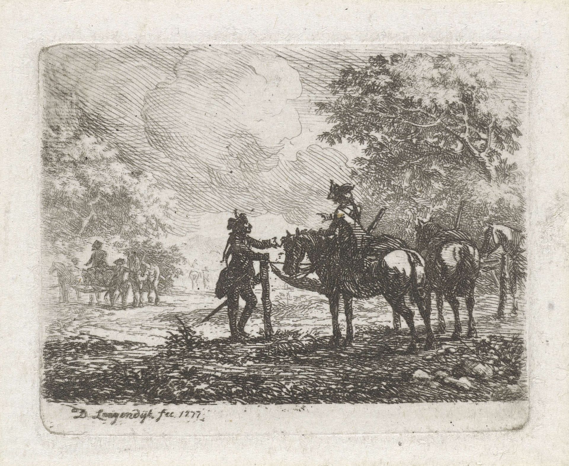 Soldaten in het bos by Dirk Langendijk