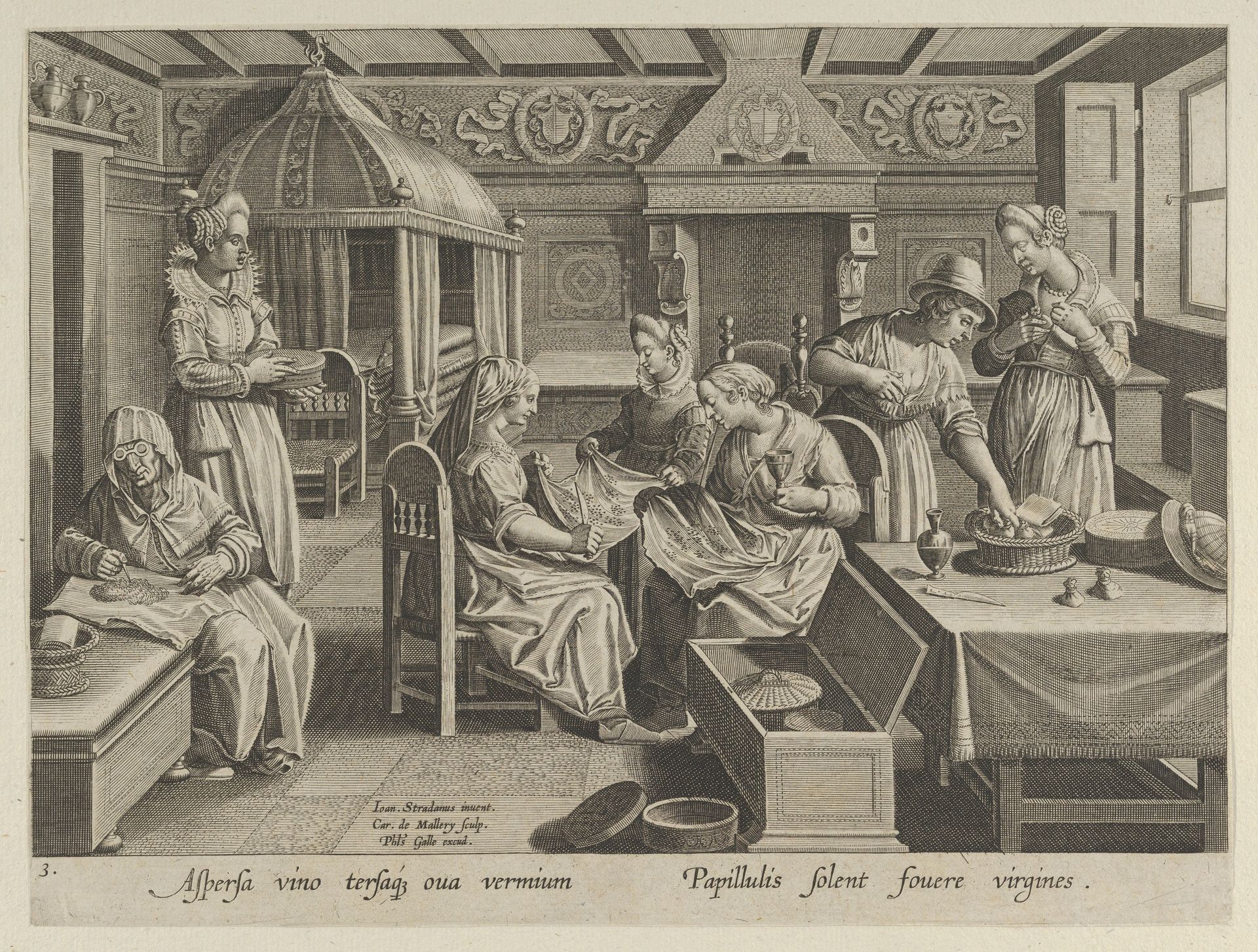The Incubation of the Silkworm Eggs, Plate 3 from "The Introduction of the Silkworm" [Vermis Sericus] by Karel van Mallery