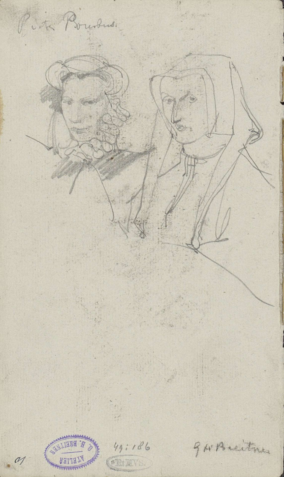Twee vrouwenportretten by George Hendrik Breitner
