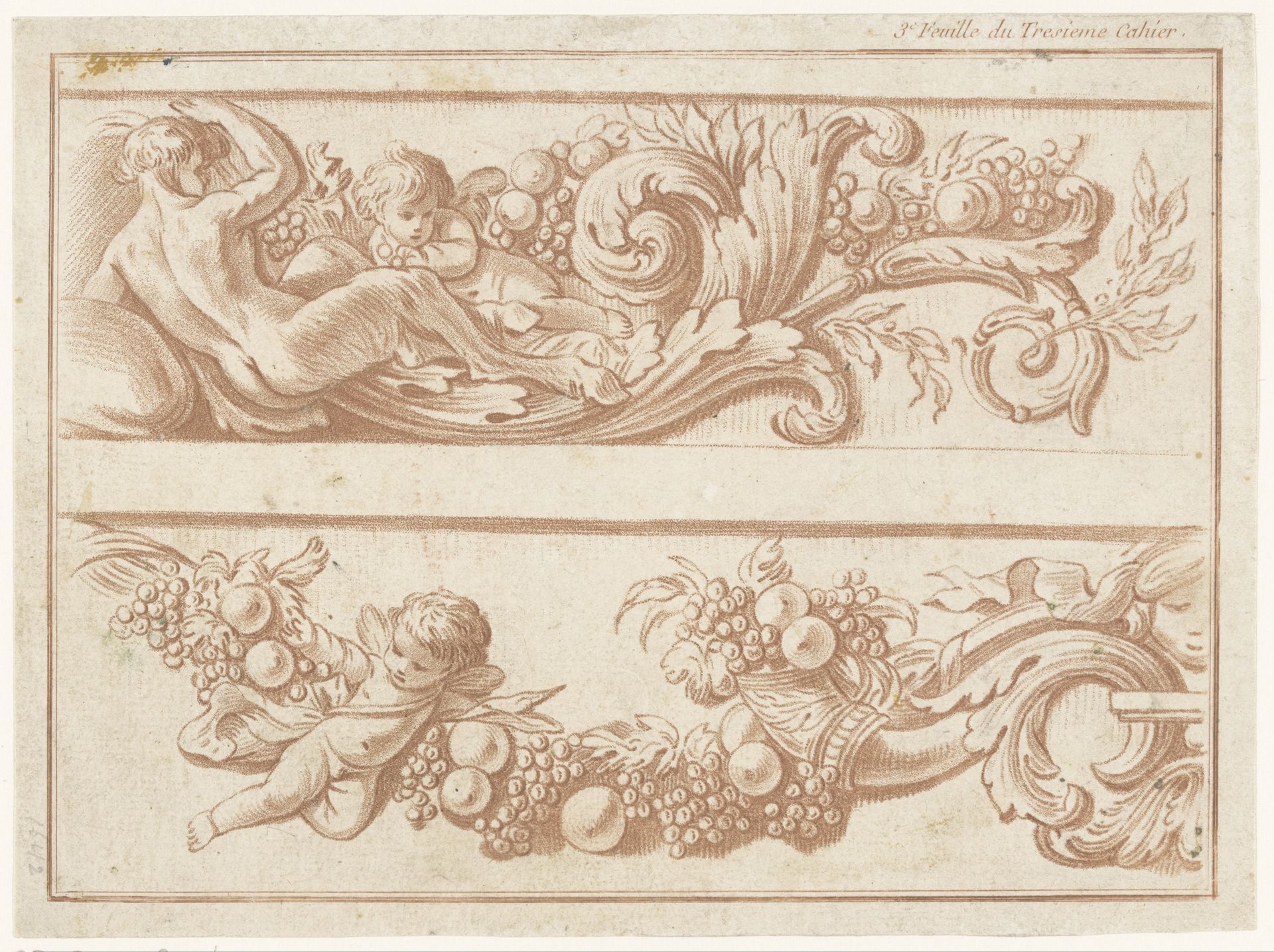 Twee friezen met putti by Anonymous