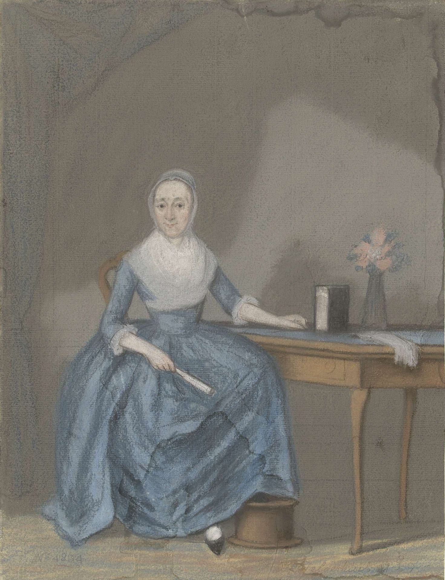Portret van Maria de Clerck, echtgenote van Pieter van Lockhorst by Rienk Jelgerhuis