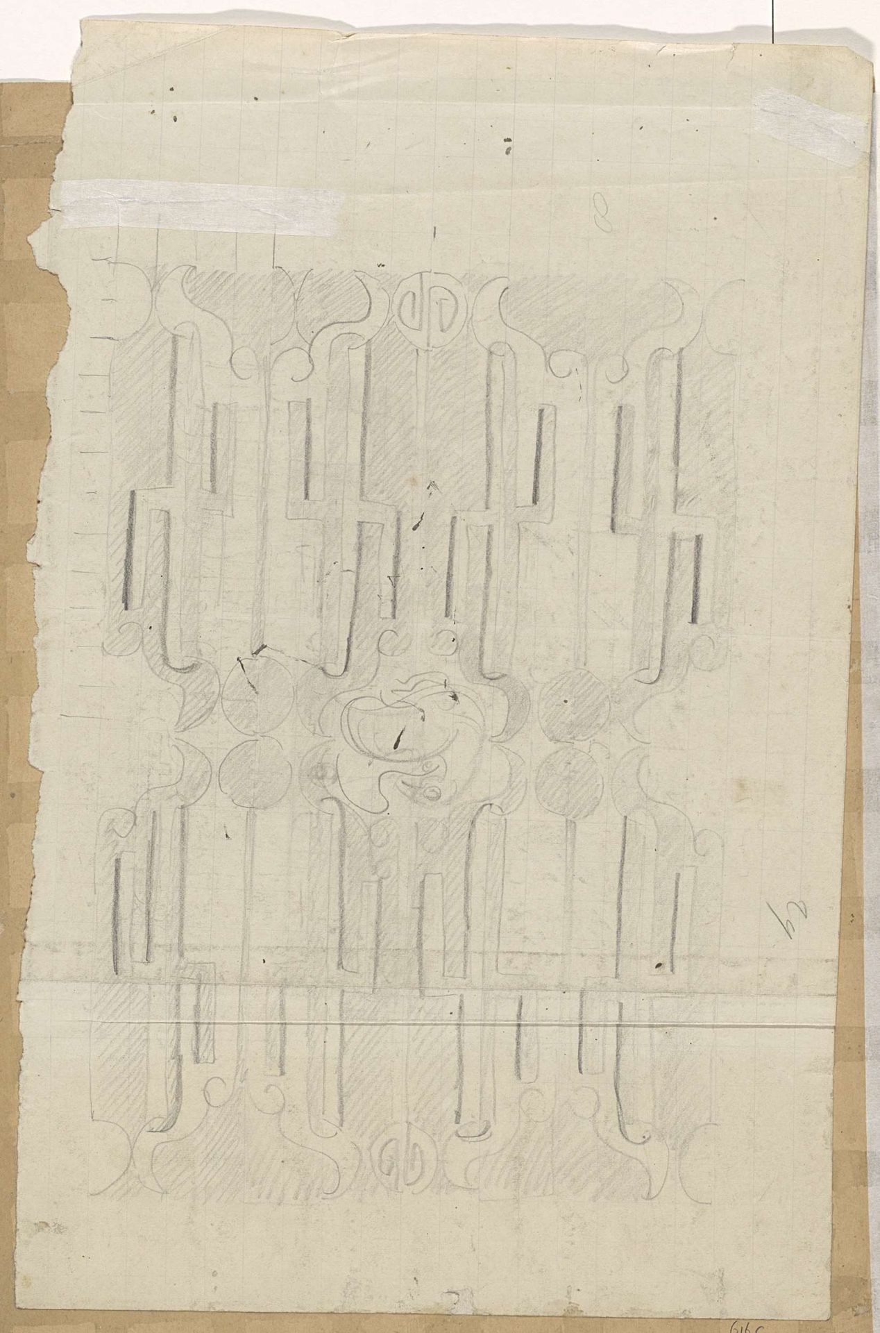 Decoratief ontwerp by Carel Adolph Lion Cachet