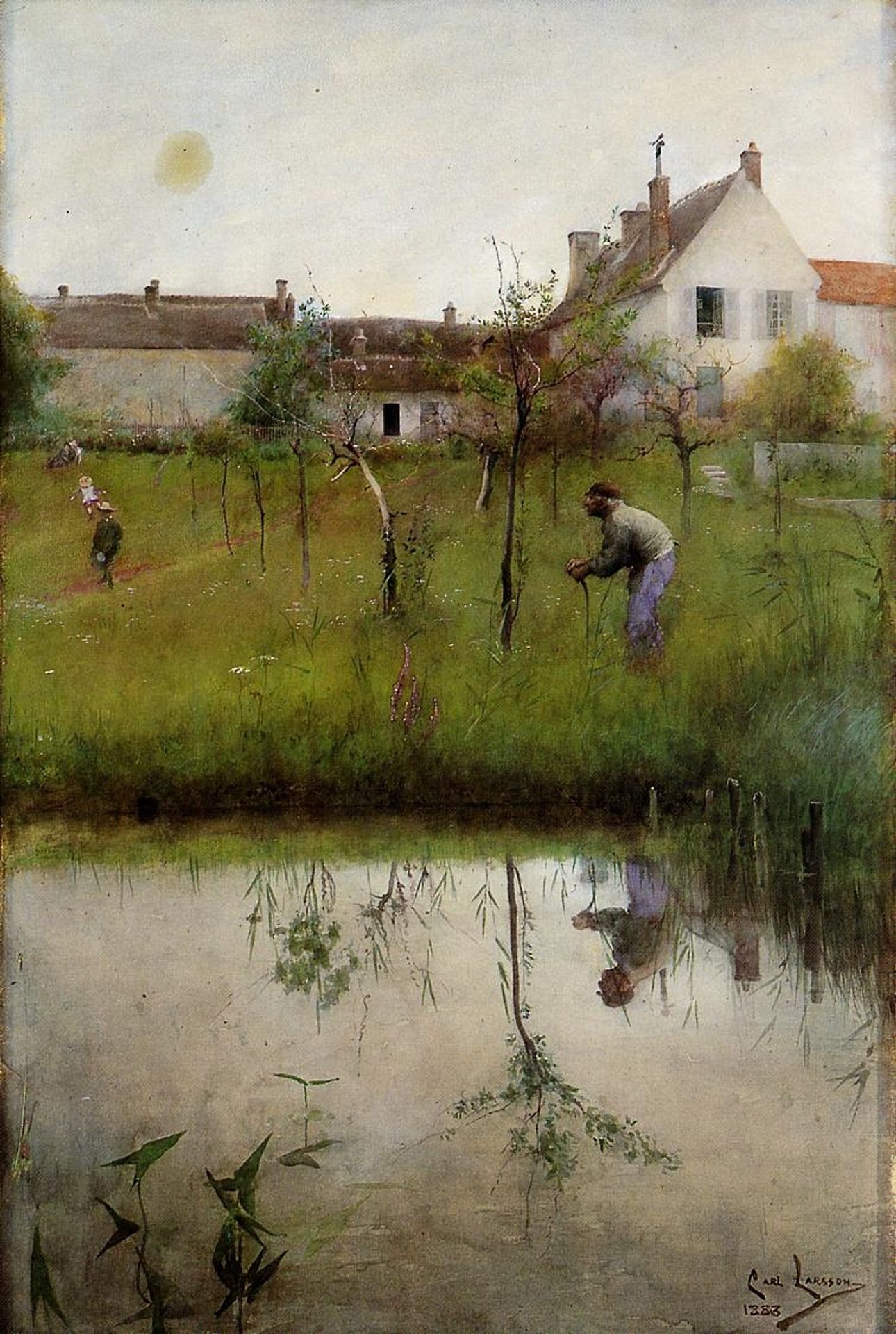 The Old Man and the New Trees by Carl Larsson