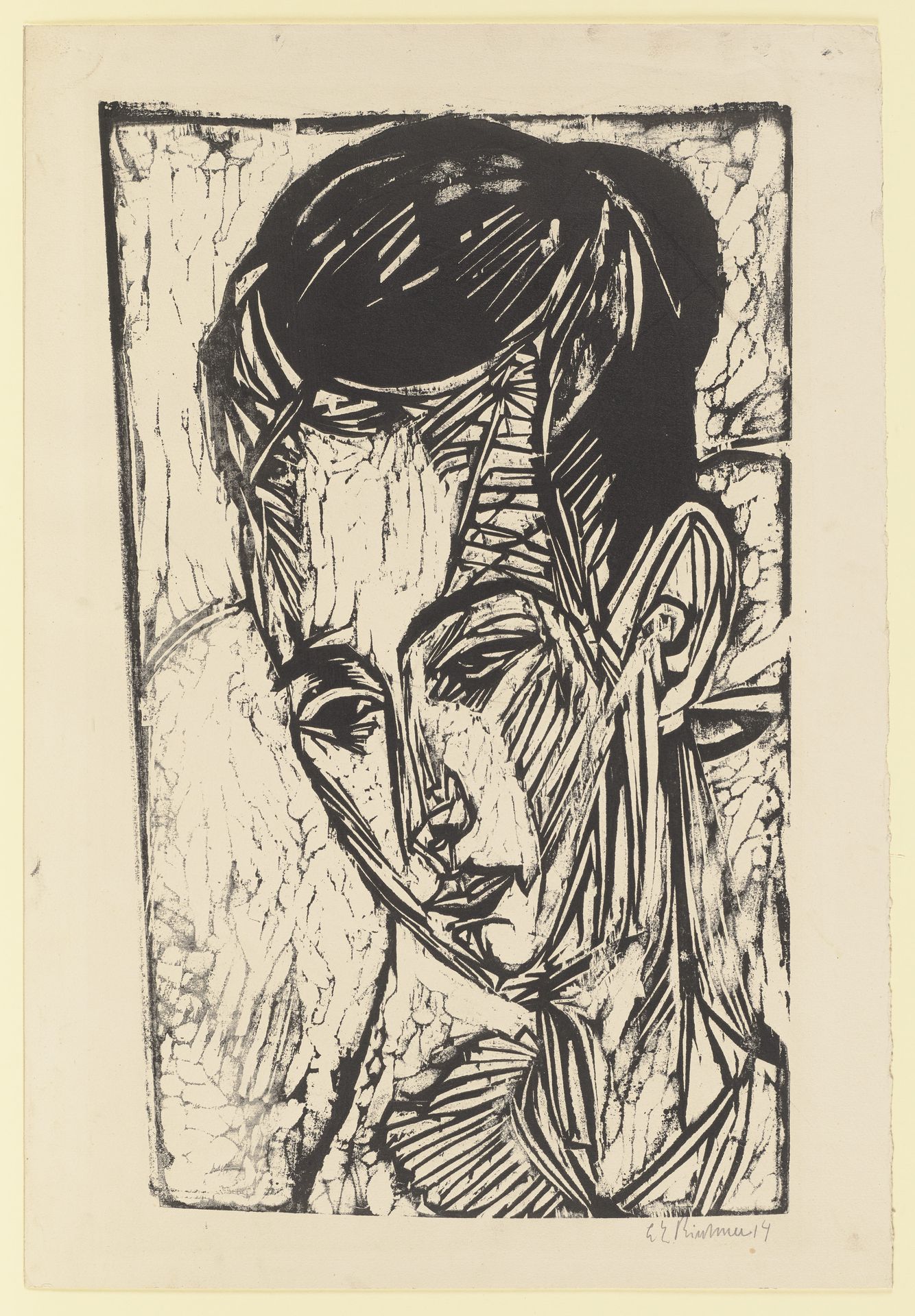 Kopf Tochter Hardt by Ernst Ludwig Kirchner