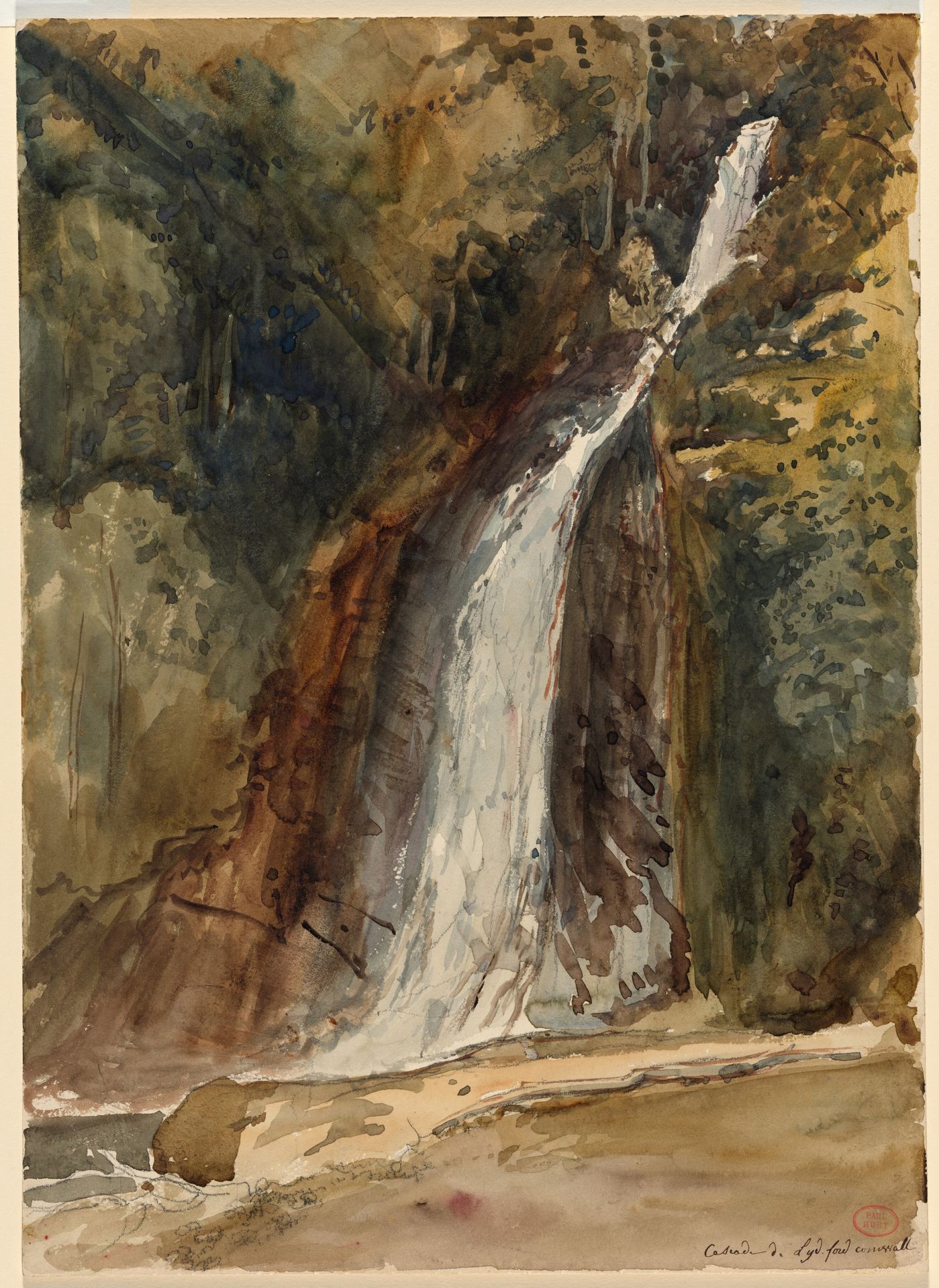 The Waterfall at Lydford Gorge, Devon by Paul Huet