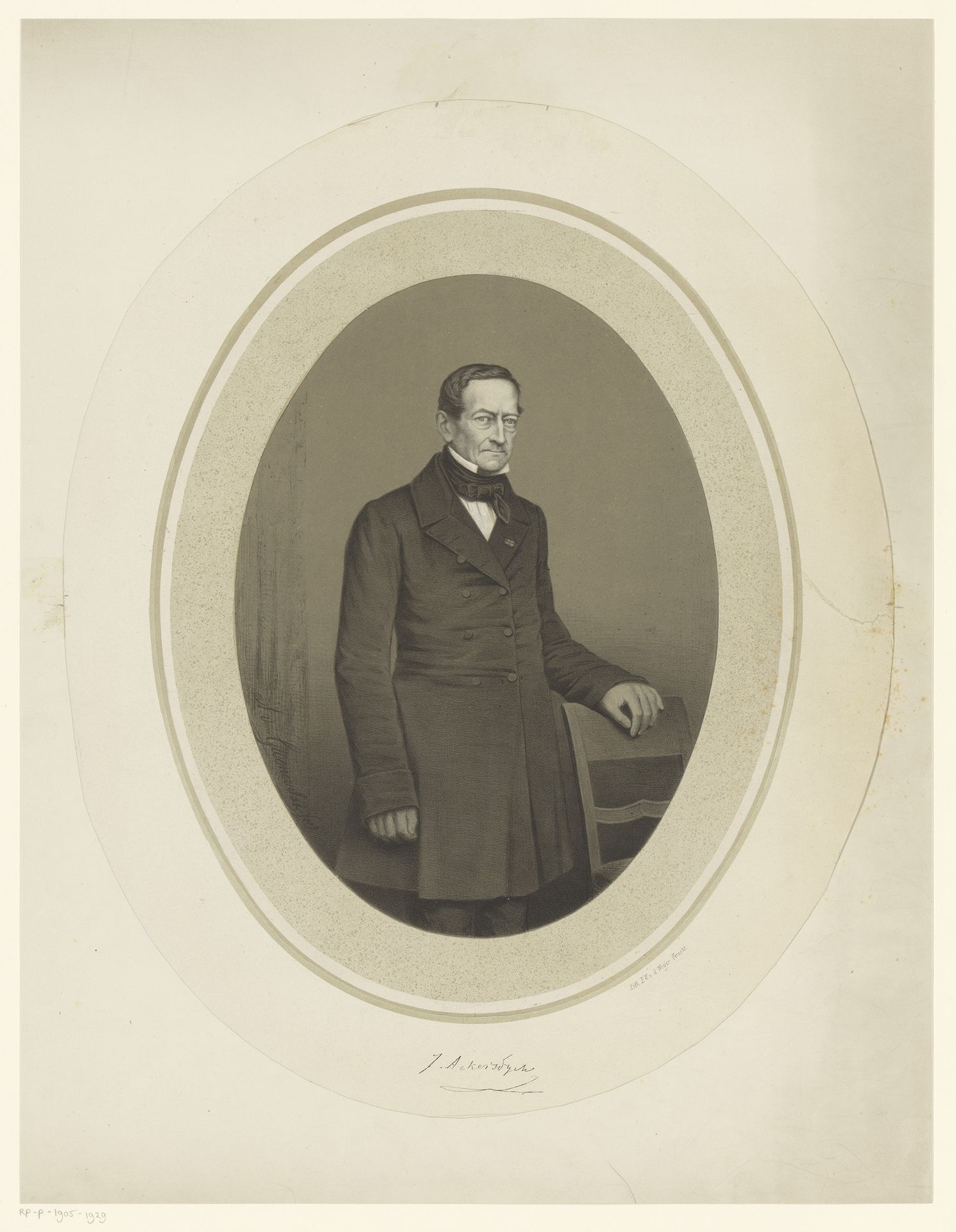 Portret van Jan Ackersdijck by Antonie Johannes Groeneveldt