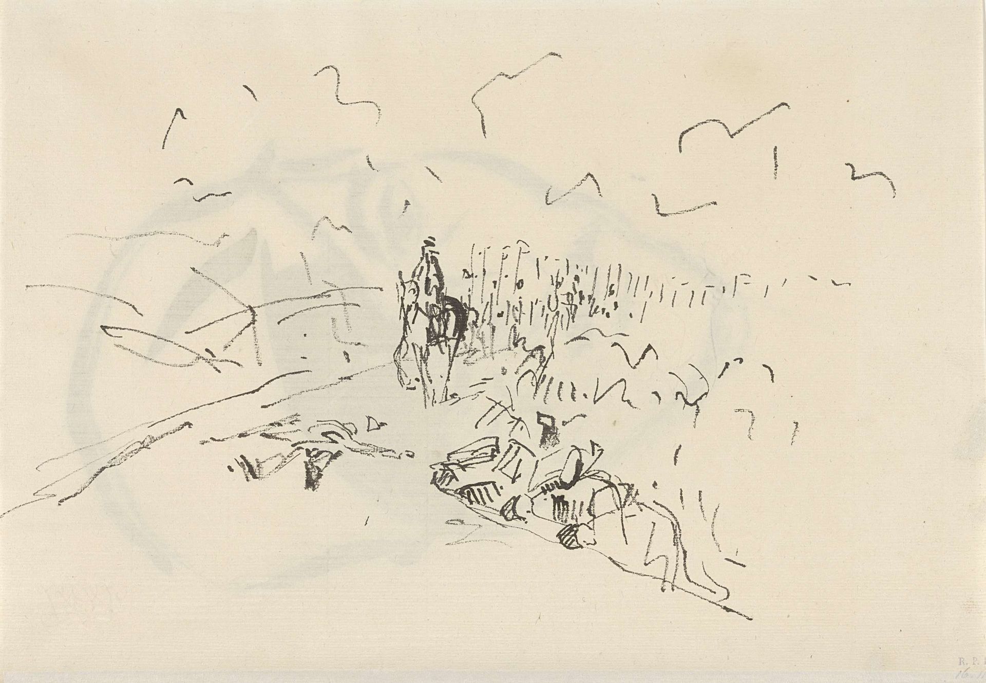 Leger dat op een lichaam op een weg stuit by Rik Wouters