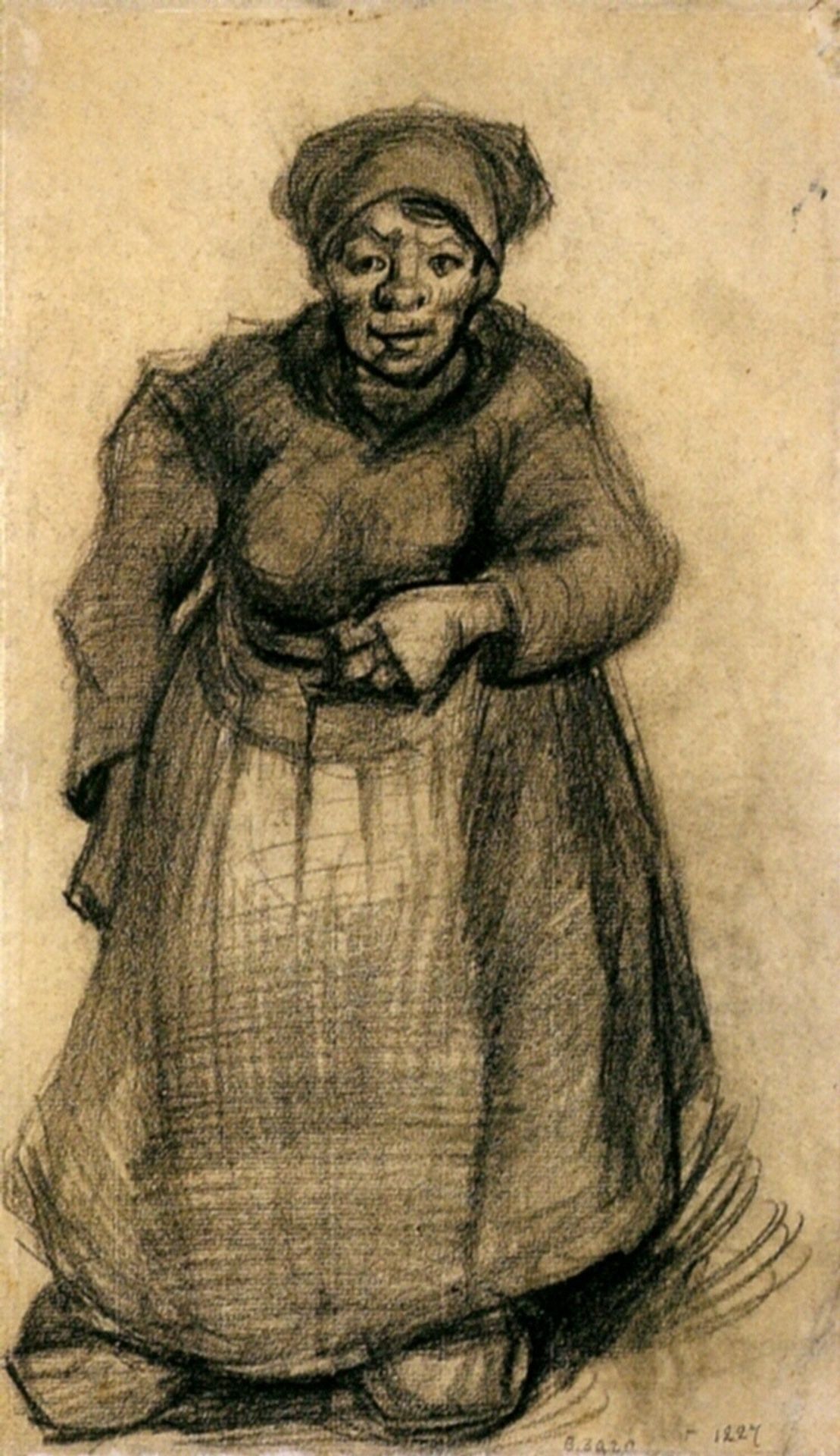 Woman with Her Left Arm Raised by Vincent van Gogh