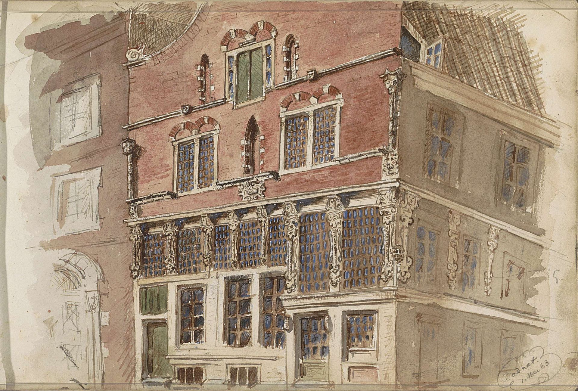 Zeventiende-eeuwse gevel by Isaac Gosschalk