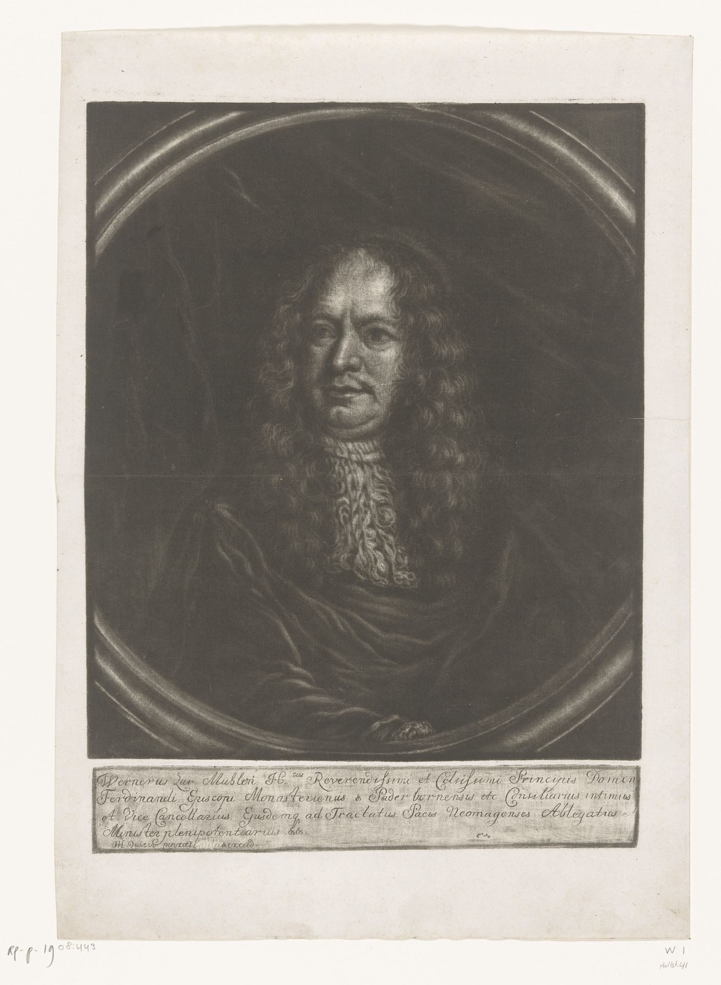 Portret van Werner zur Mühlen by Herman Hendrik Quiter
