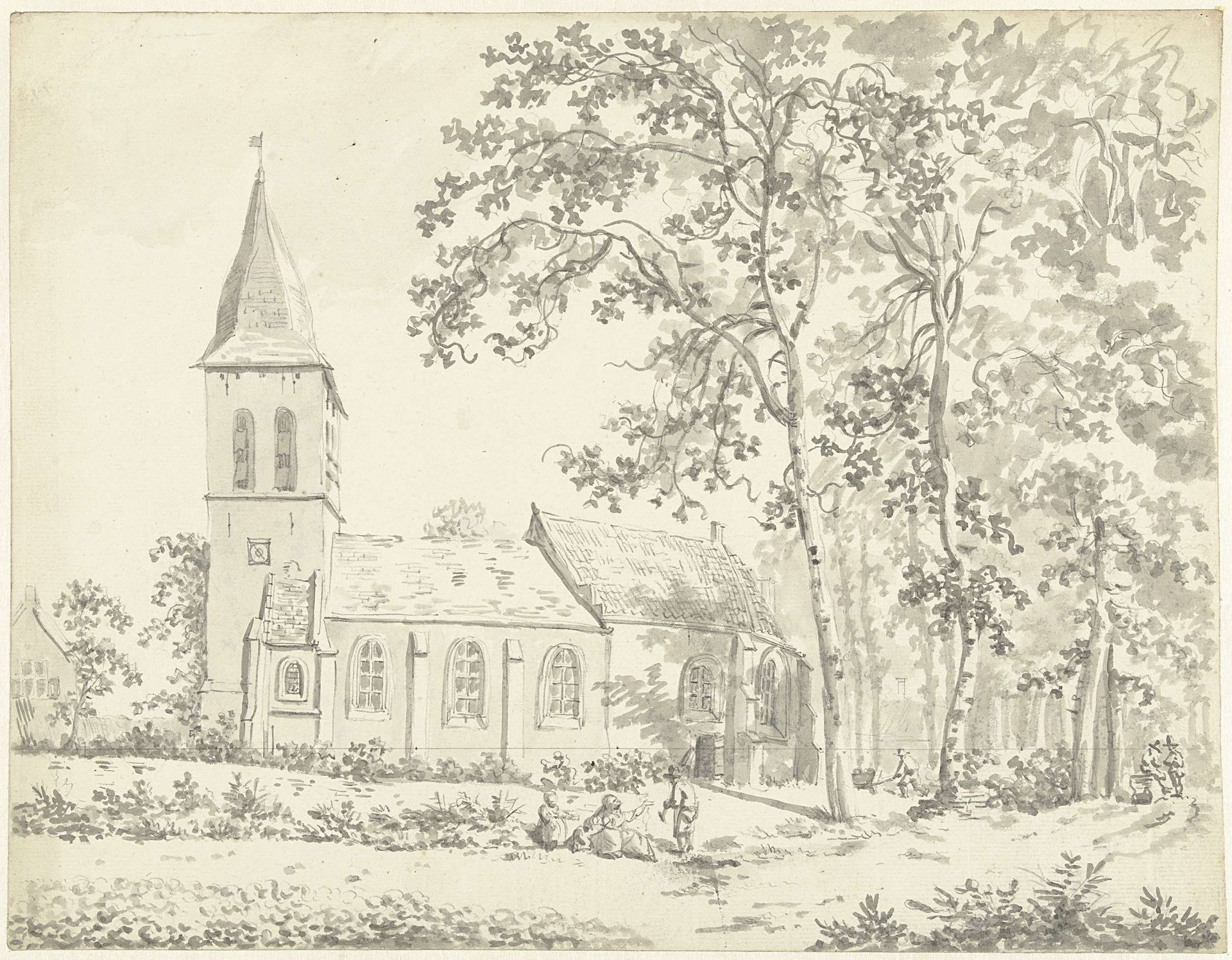 De kerk te Schore, op Zuid-Beveland by Anonymous