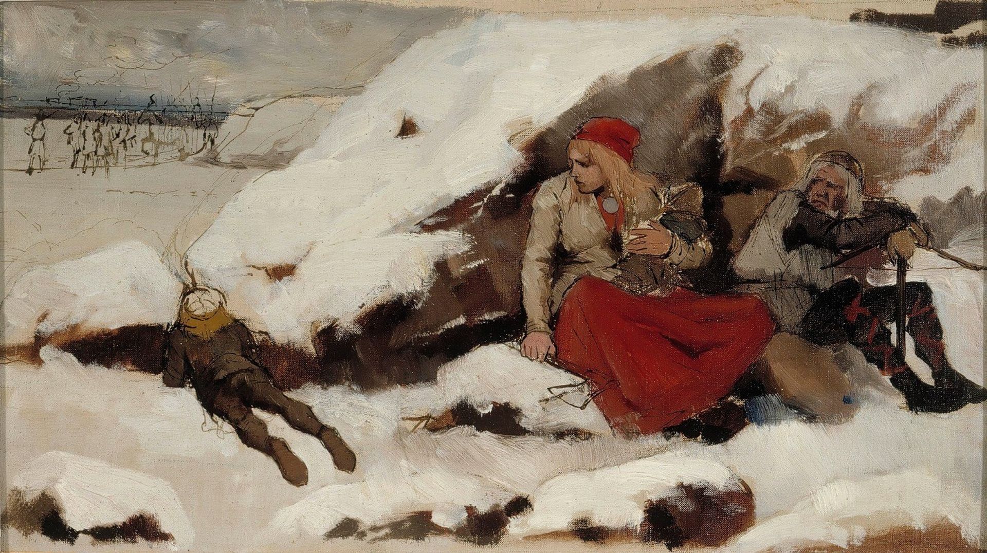 Study For Burned Village by Albert Edelfelt