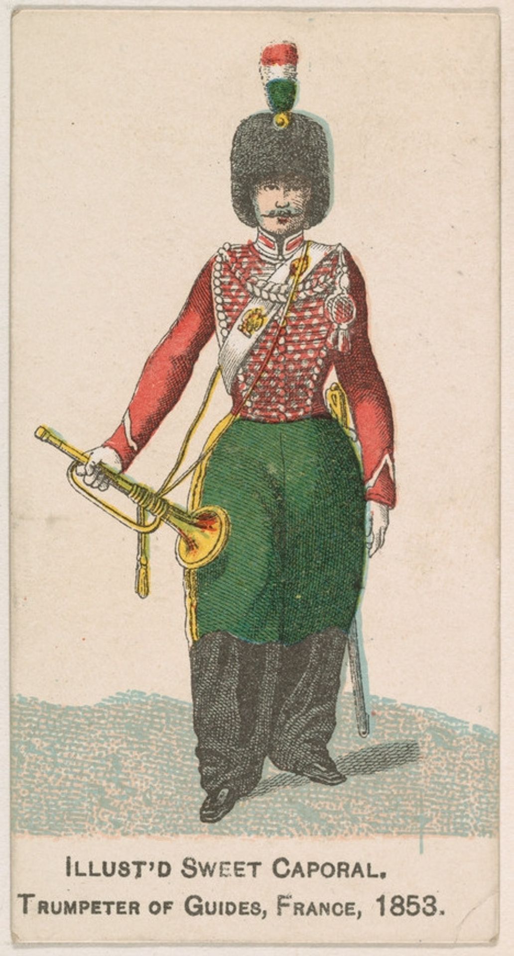 Trumpeter of Guides, France, 1853, from the Military Series (N224) issued by Kinney Tobacco Company to promote Sweet Caporal Cigarettes by Kinney Brothers Tobacco Company