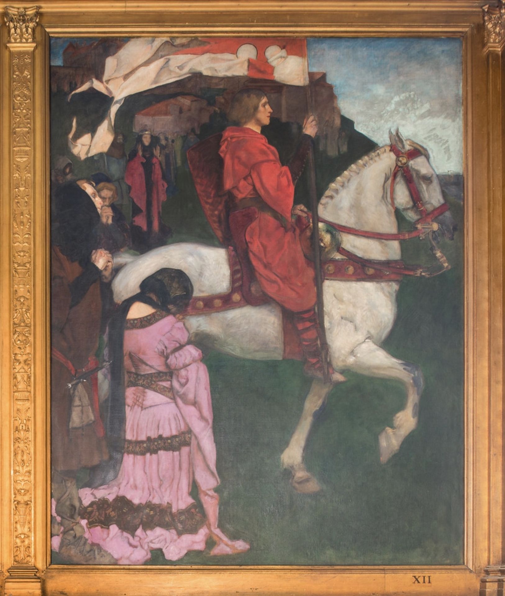 Sir Galahad passes from the land by Edwin Austin Abbey