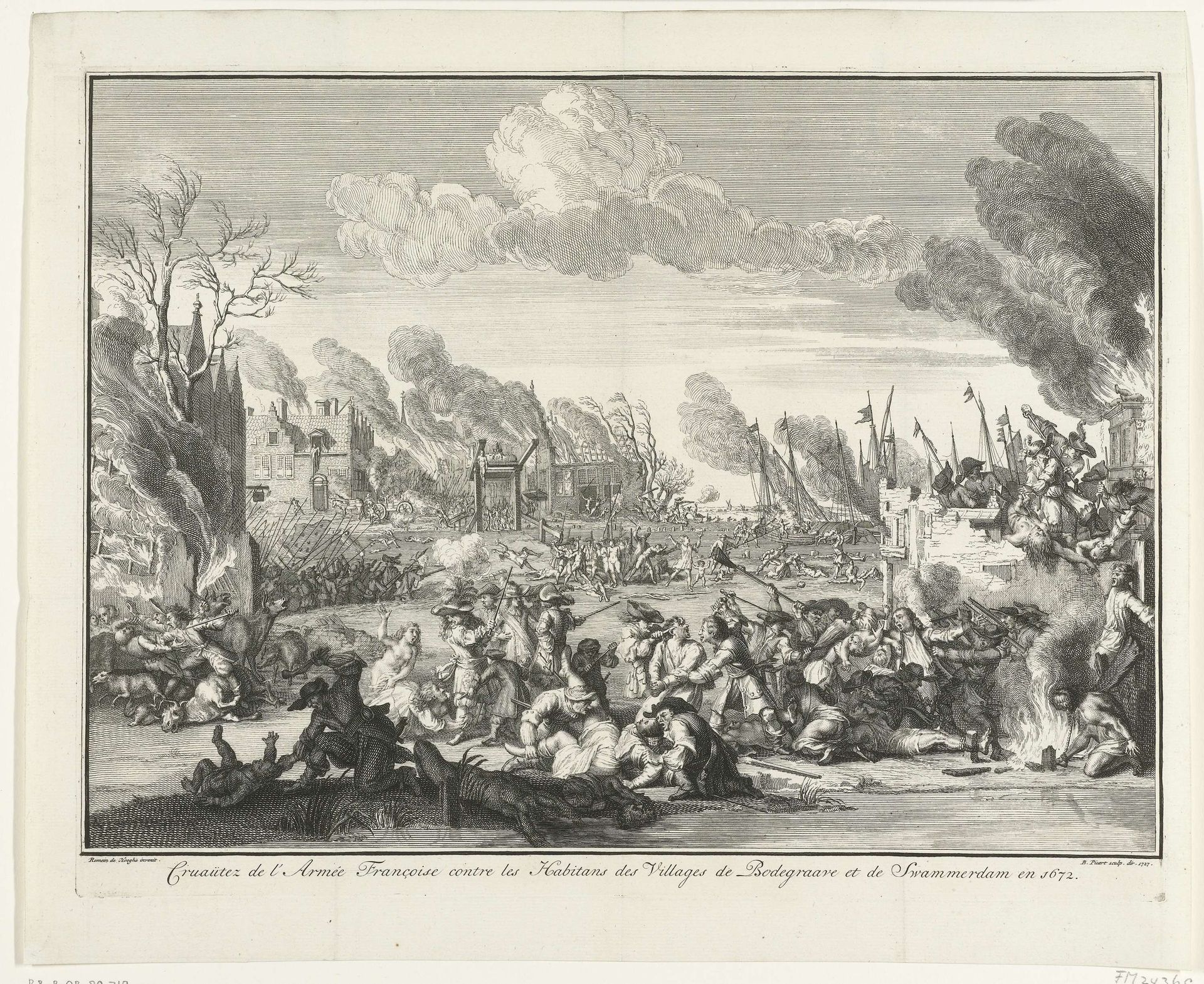Franse wreedheden in Bodegraven en Zwammerdam in 1672 by Bernard Picart