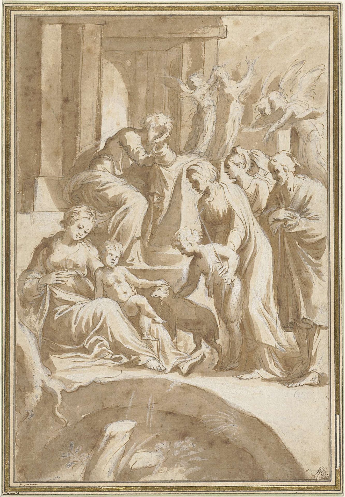 Heilige Familie met Johannes de Doper by Vespasiano Strada