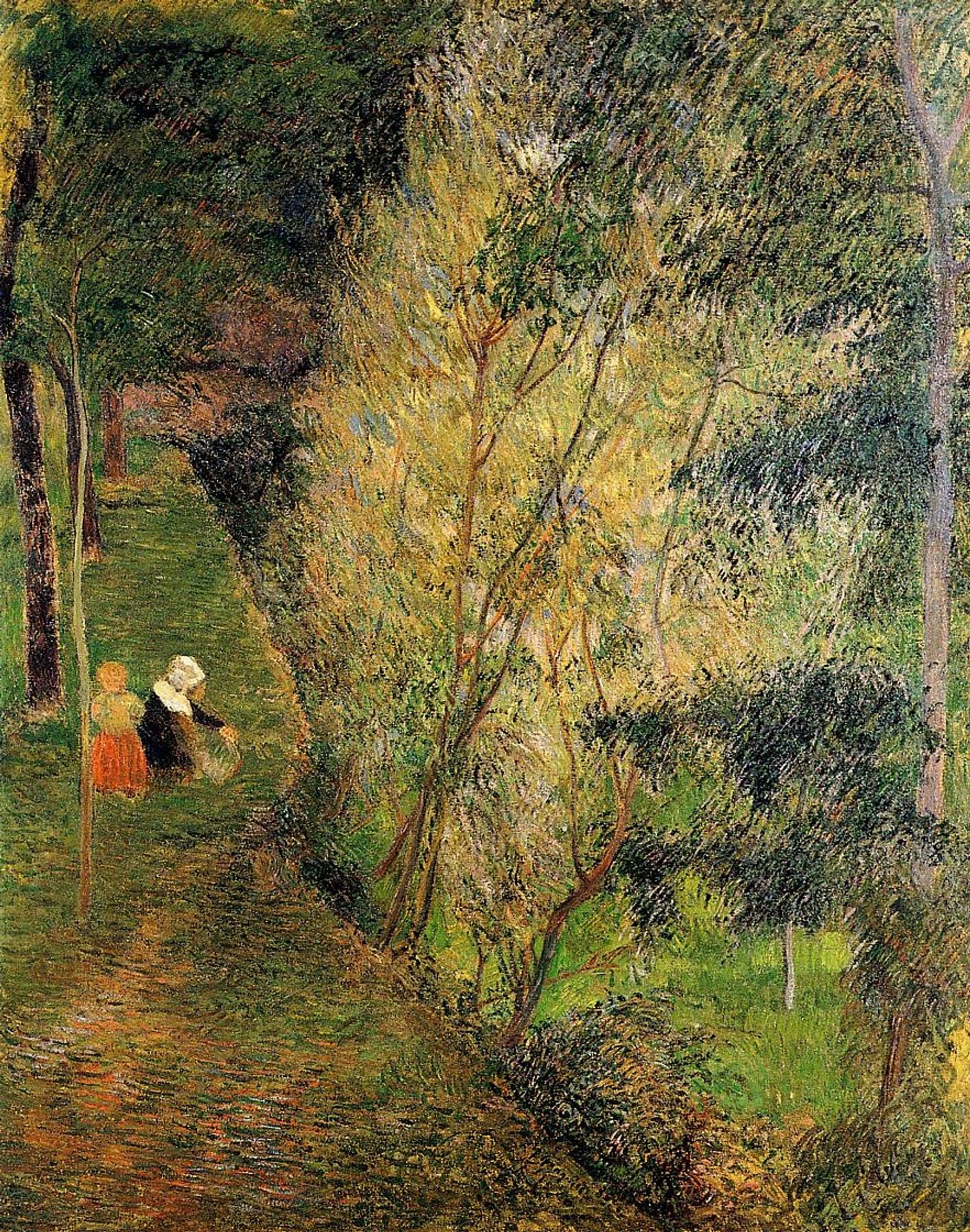Pont-Aven woman and child by Paul Gauguin
