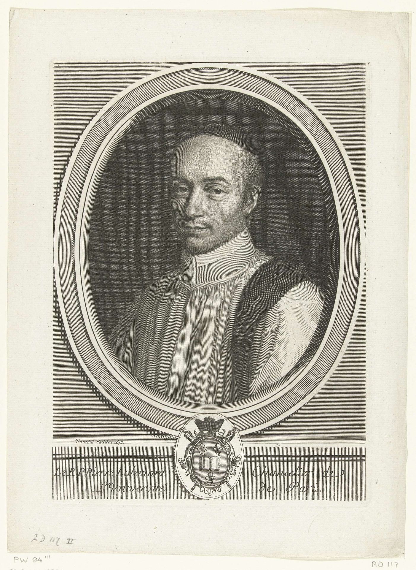 Portret van Pierre Lallemant by Robert Nanteuil