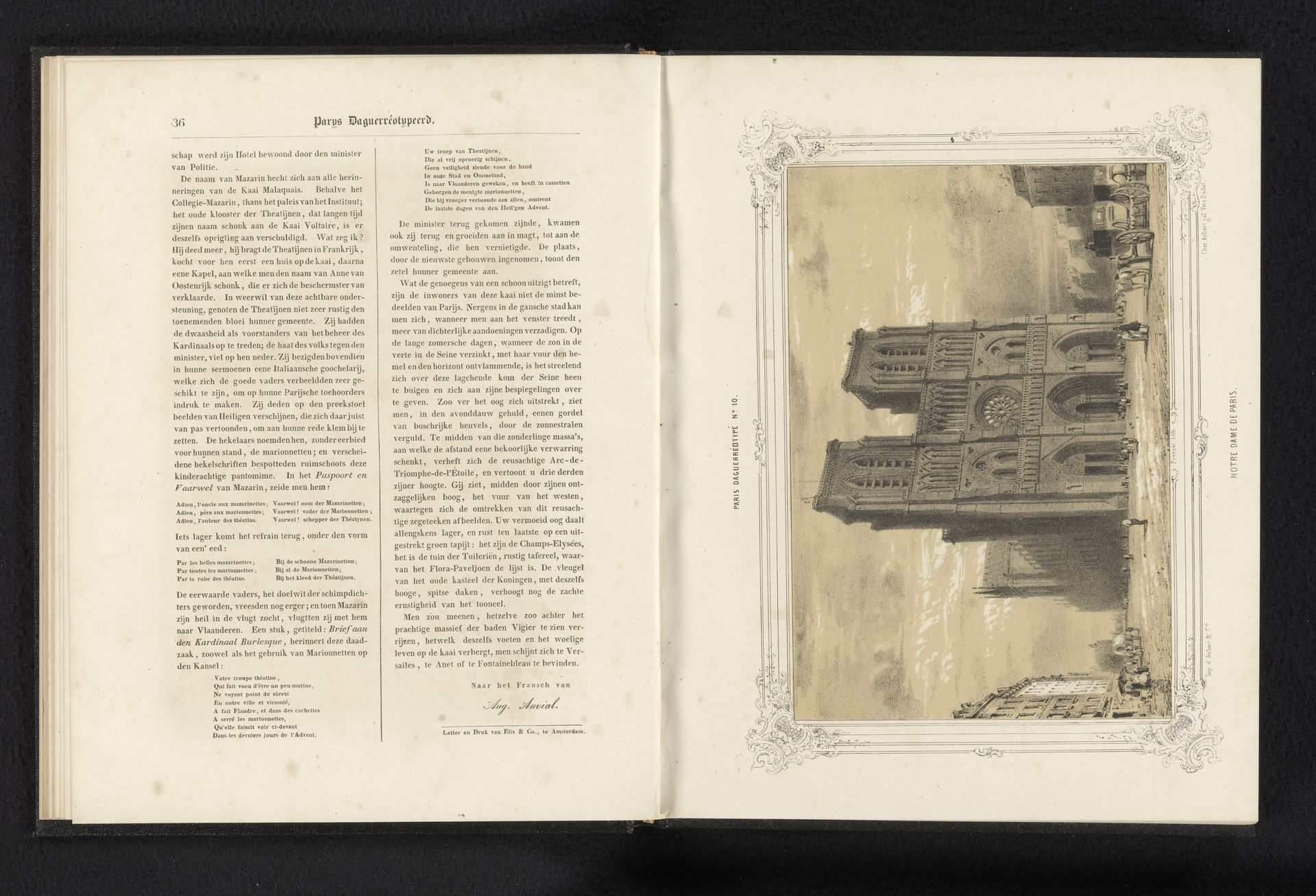 Gezicht op de Notre-Dame van Parijs by A. Provost