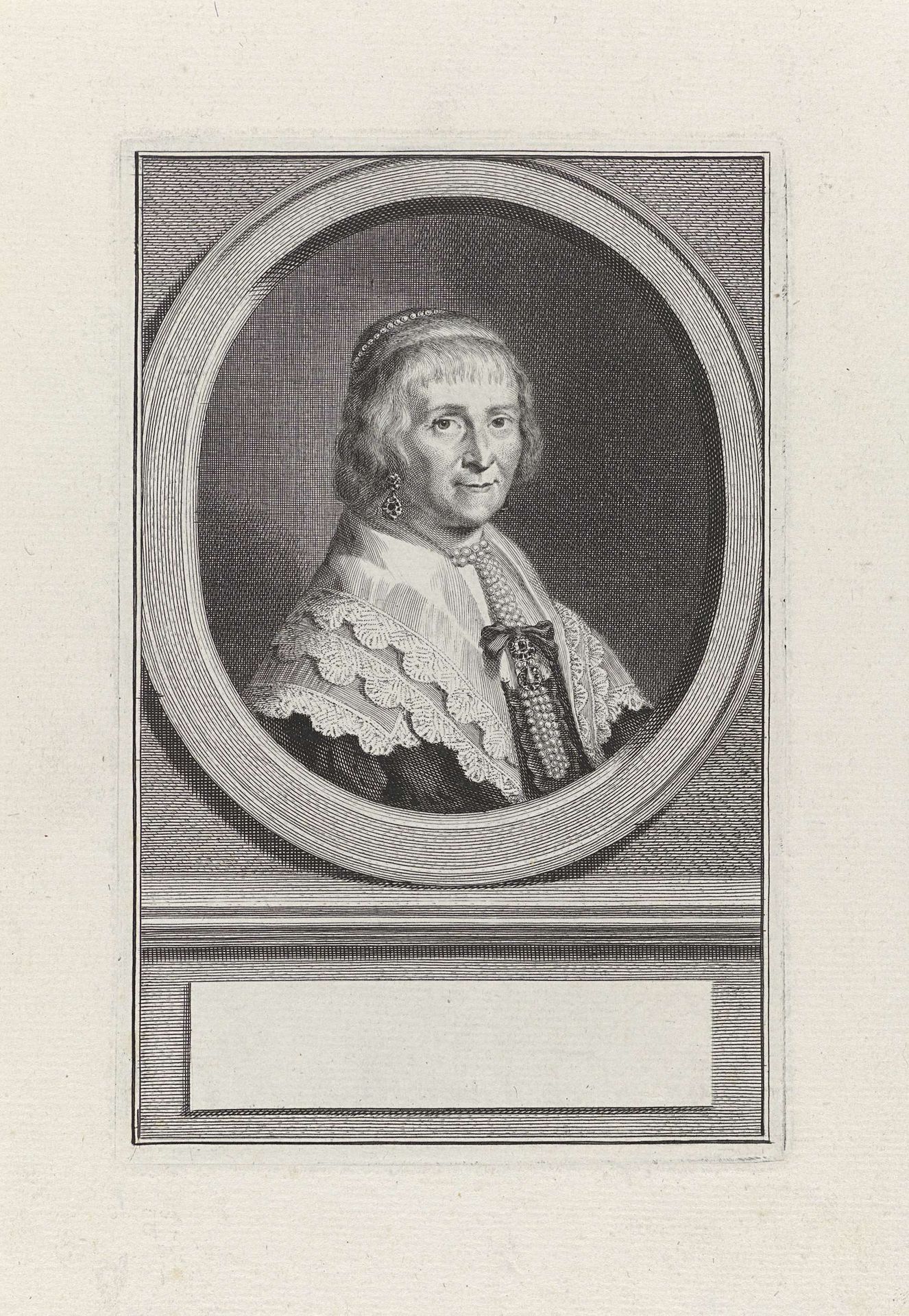 Portret van Louise de Coligny by Jacob Houbraken