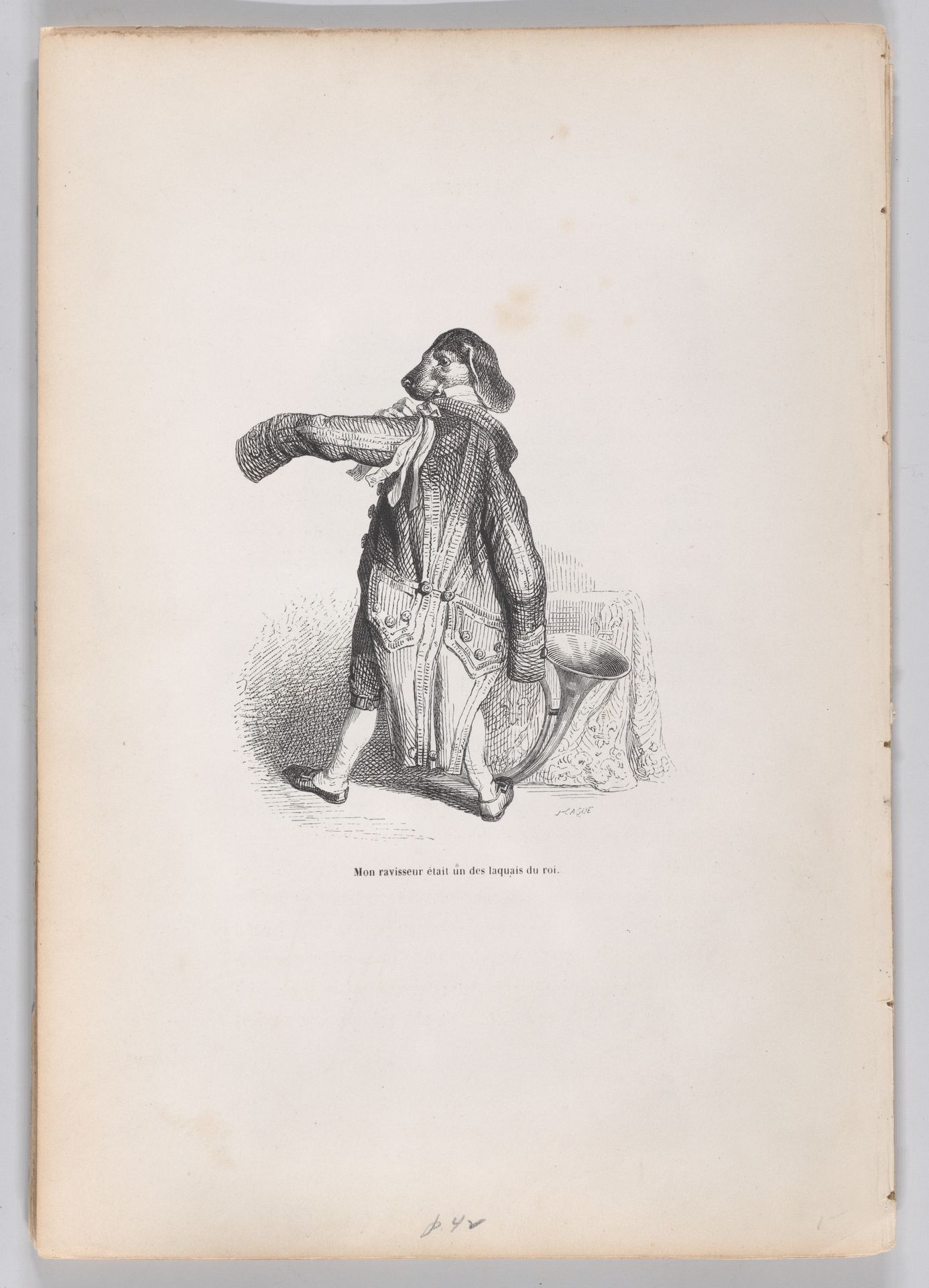 "My captor was one of the king's lackeys" from Scenes from the Private and Public Life of Animals by J. J. Grandville