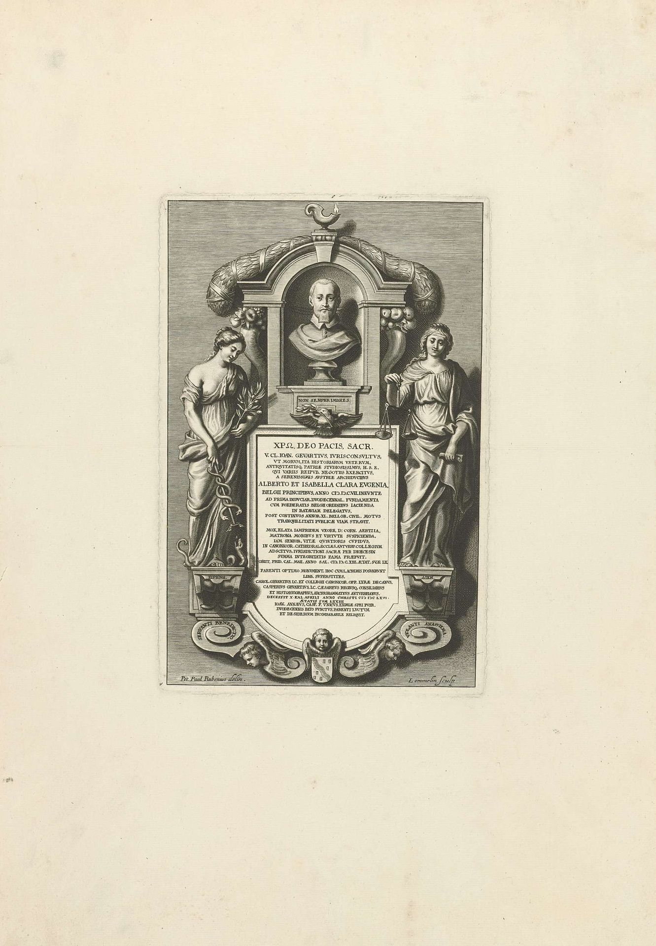 Gedenkteken voor Claude Jean Gevaerts by Adriaen Lommelin