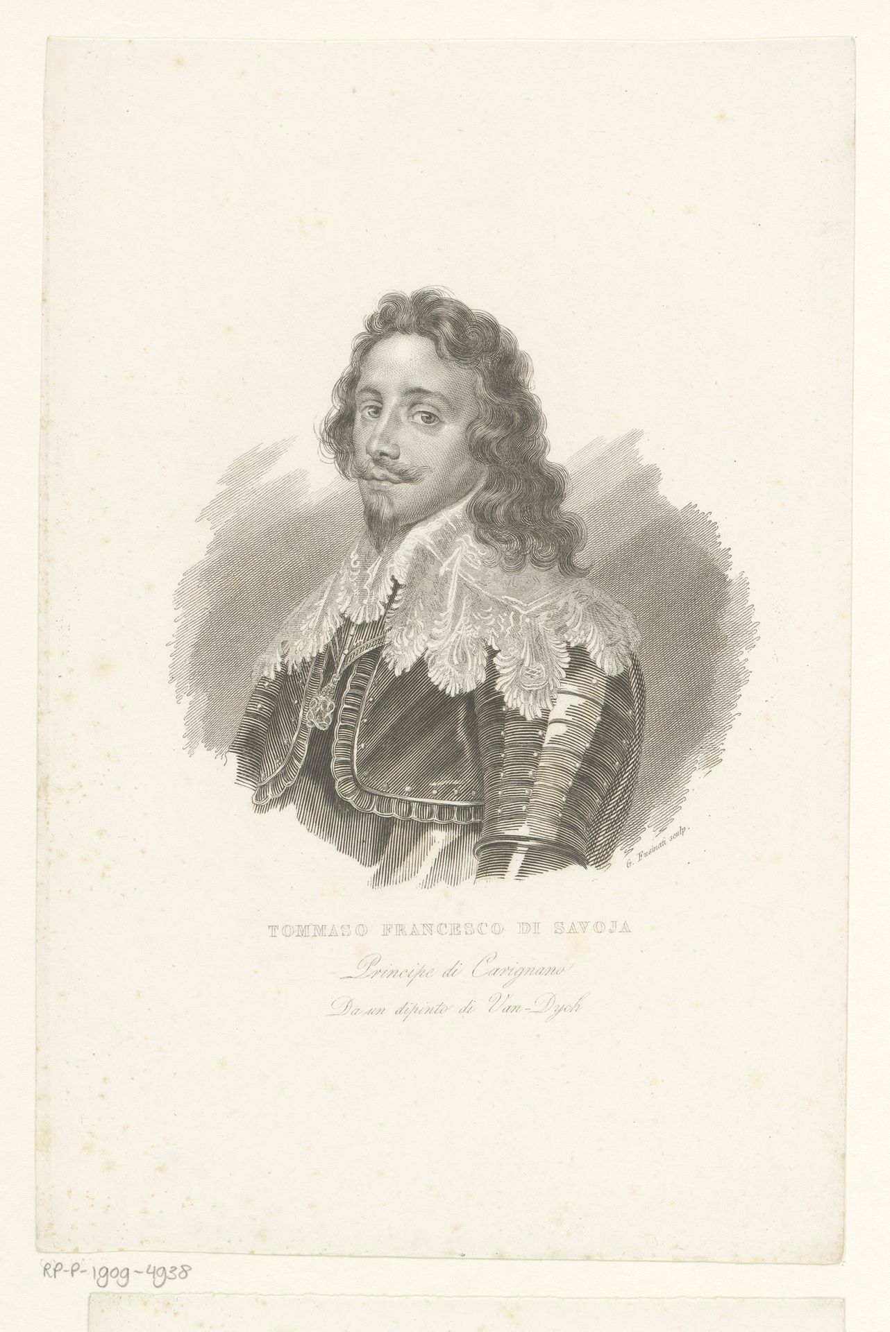 Portret van prins Tommaso Francesco di Savoia by Giuseppe Fusinati