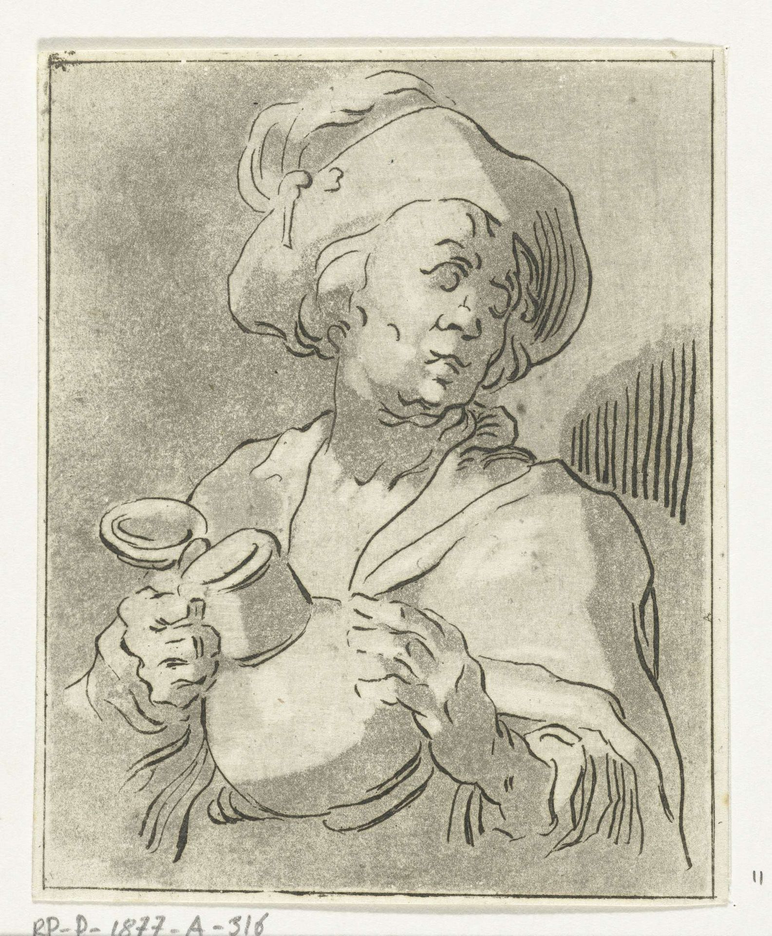 Man met kruik by Anthonie van den Bos